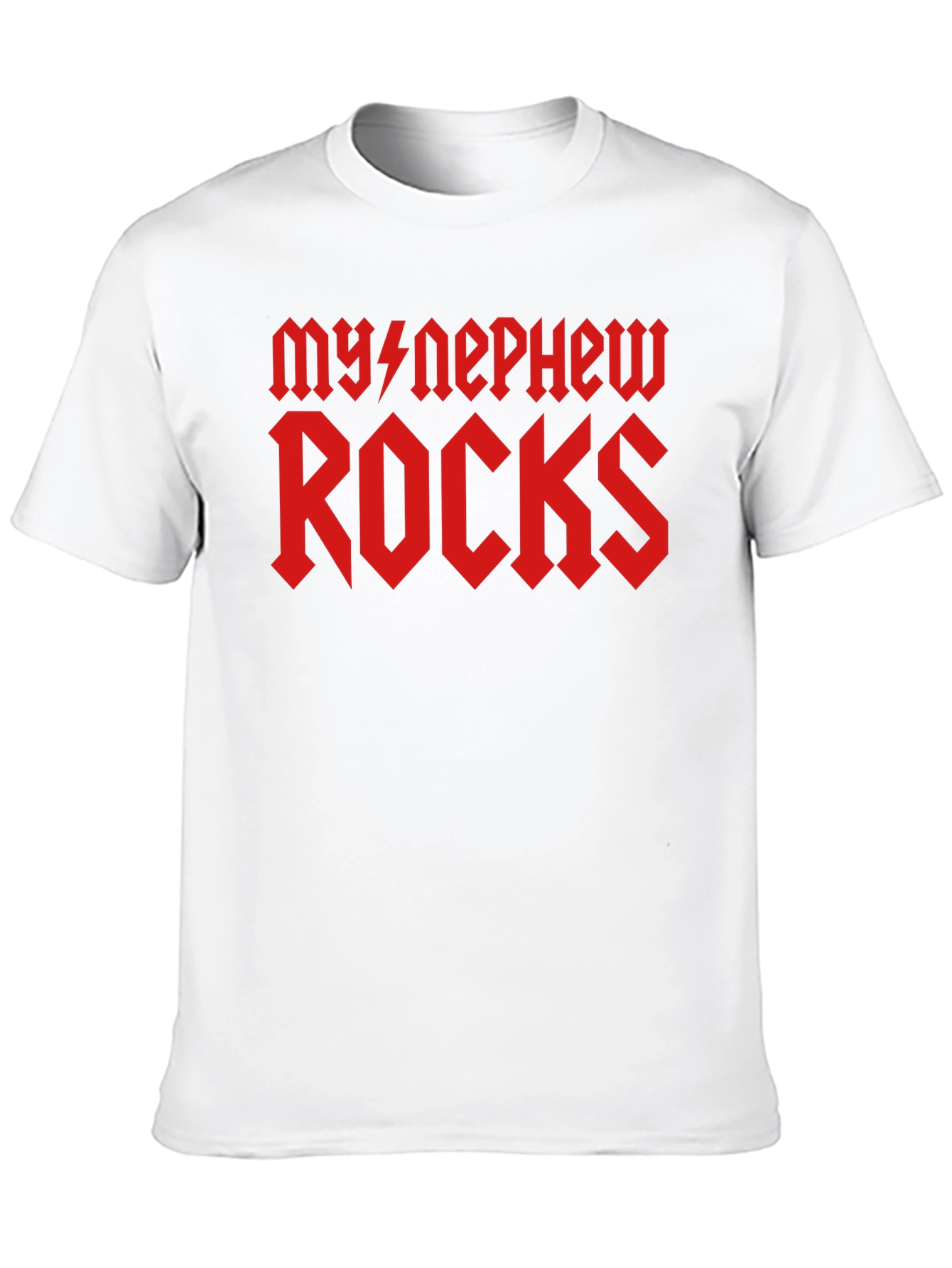 My Nephew Rocks T-Shirt - Black Graphic Tee