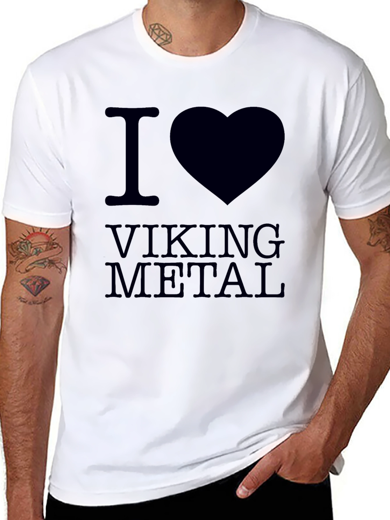 I Love Viking Metal Black T-Shirt