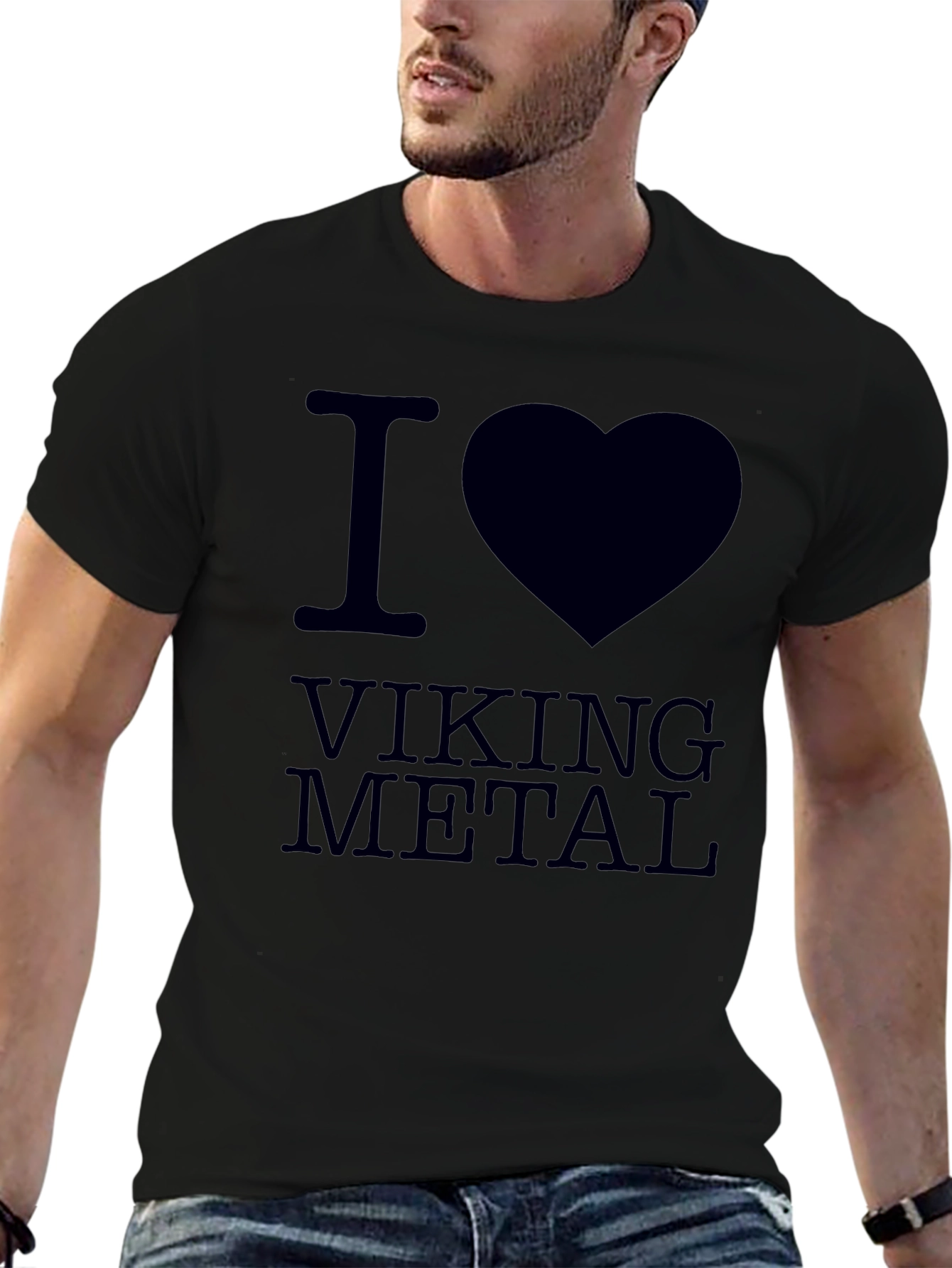 I Love Viking Metal Black T-Shirt