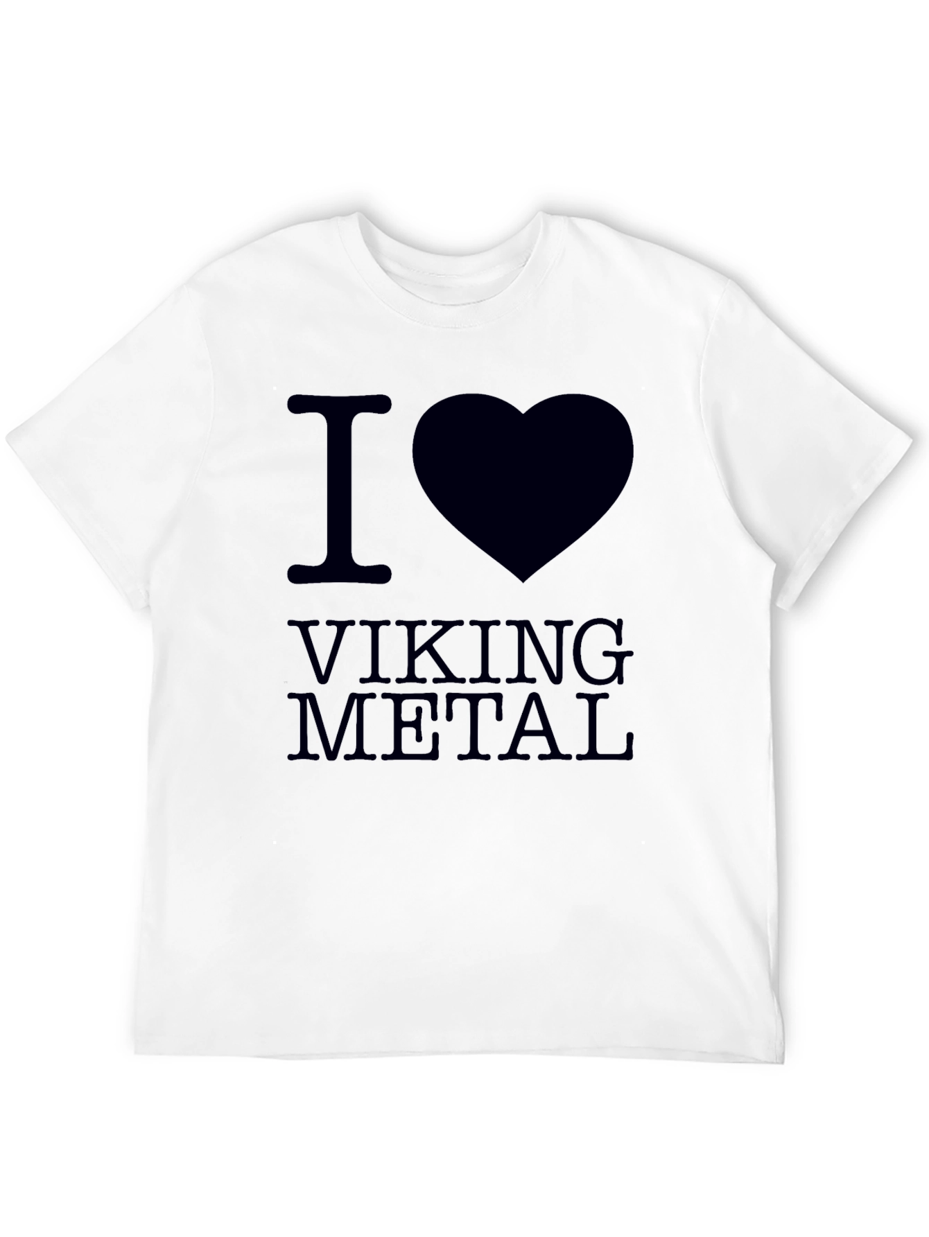 I Love Viking Metal Black T-Shirt