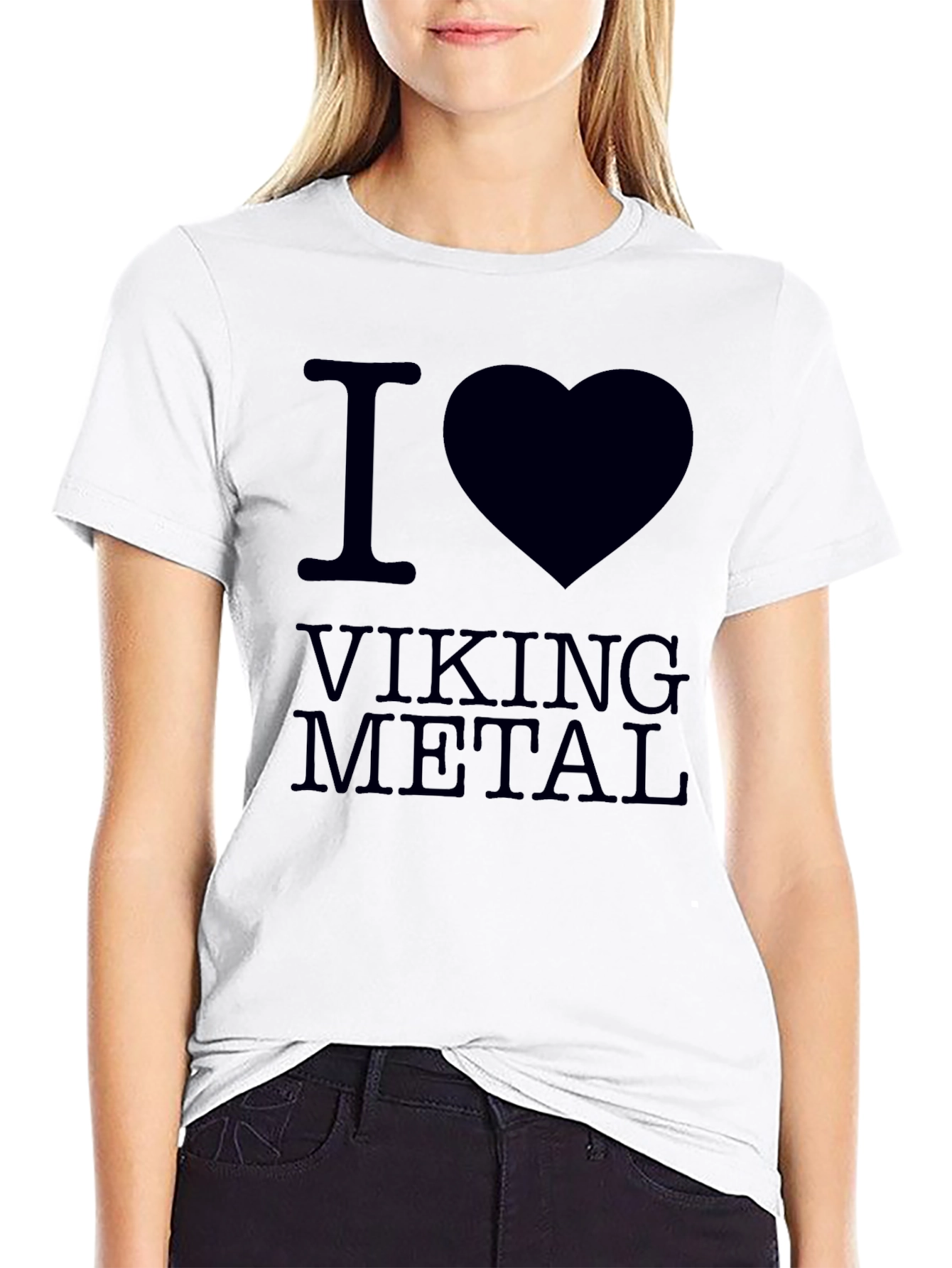 I Love Viking Metal Black T-Shirt
