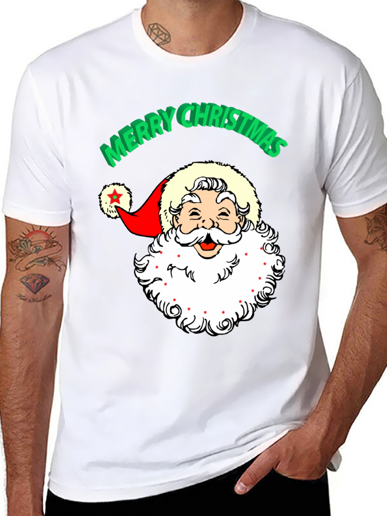 Merry Christmas Santa T-Shirt - Holiday Apparel