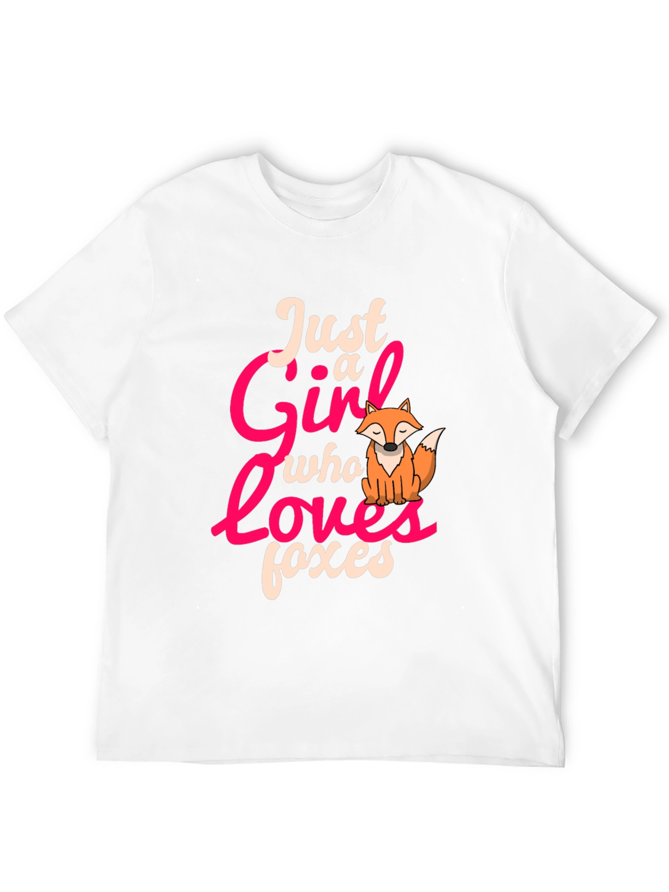 Just a Girl Who Loves Foxes Black T-Shirt