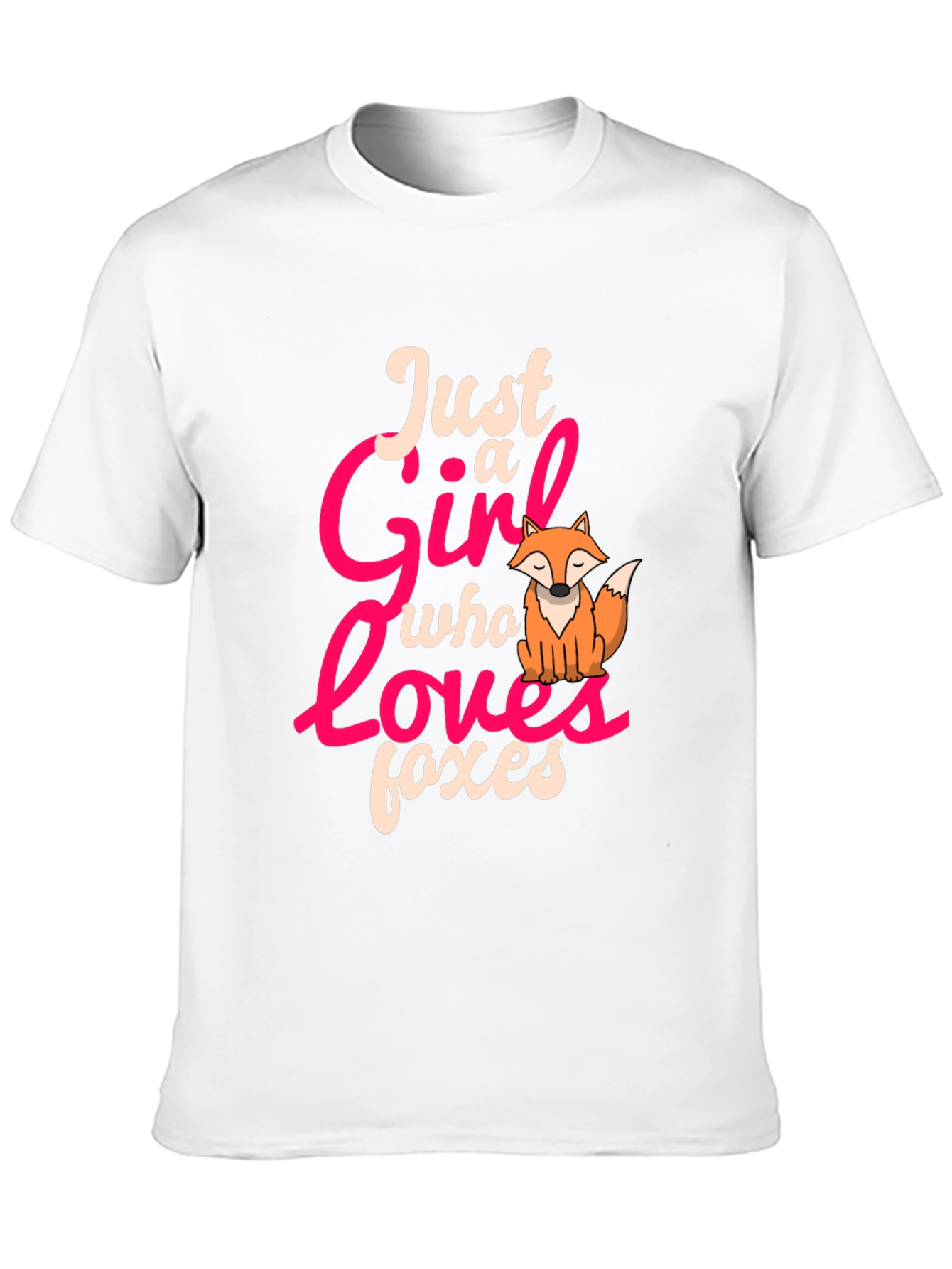 Just a Girl Who Loves Foxes Black T-Shirt