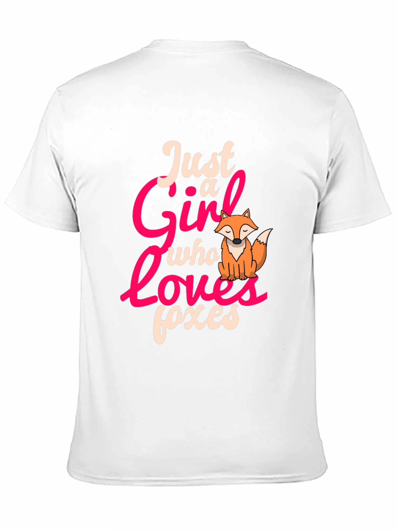 Just a Girl Who Loves Foxes Black T-Shirt