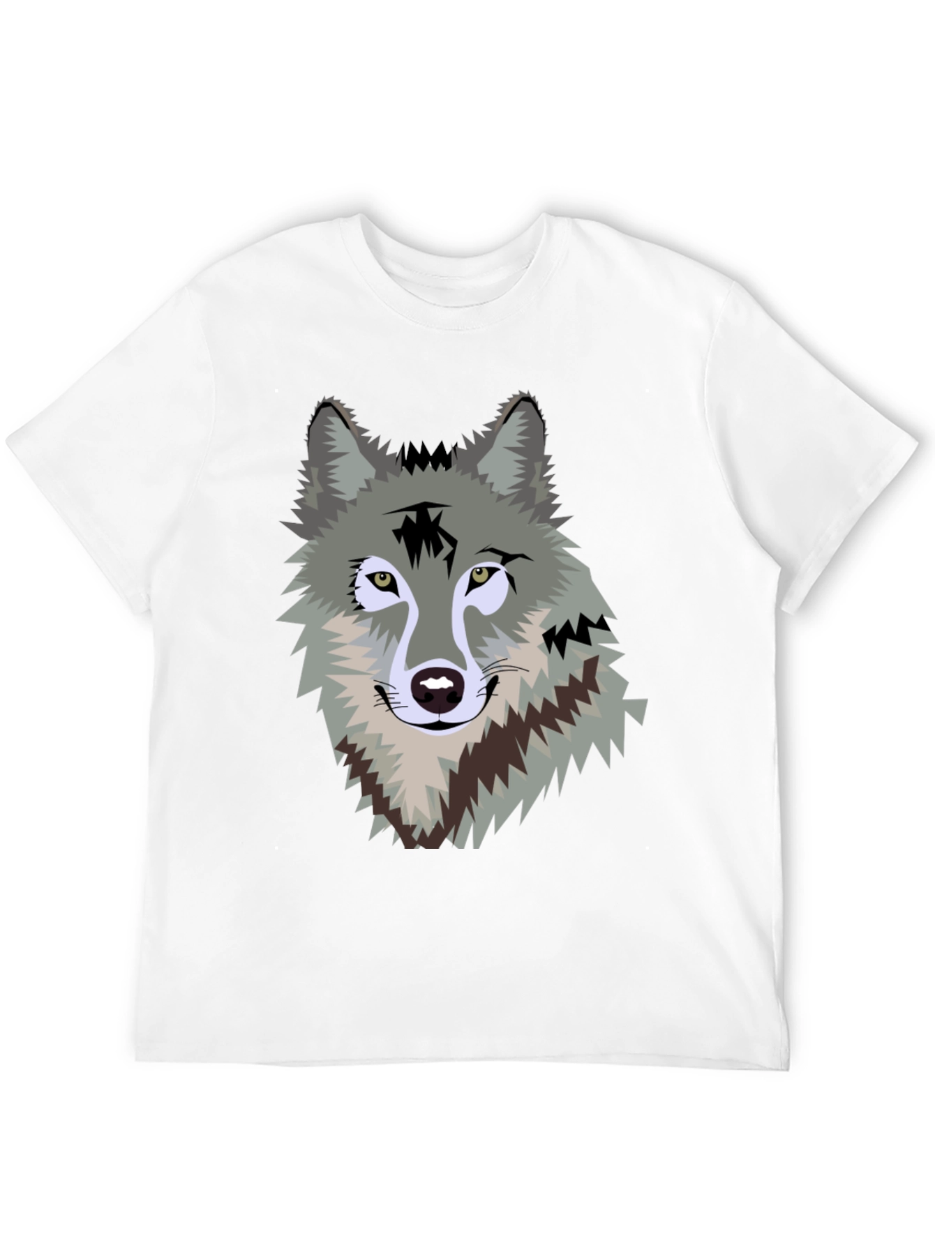 Wolf Graphic Print Crew Neck T-Shirt