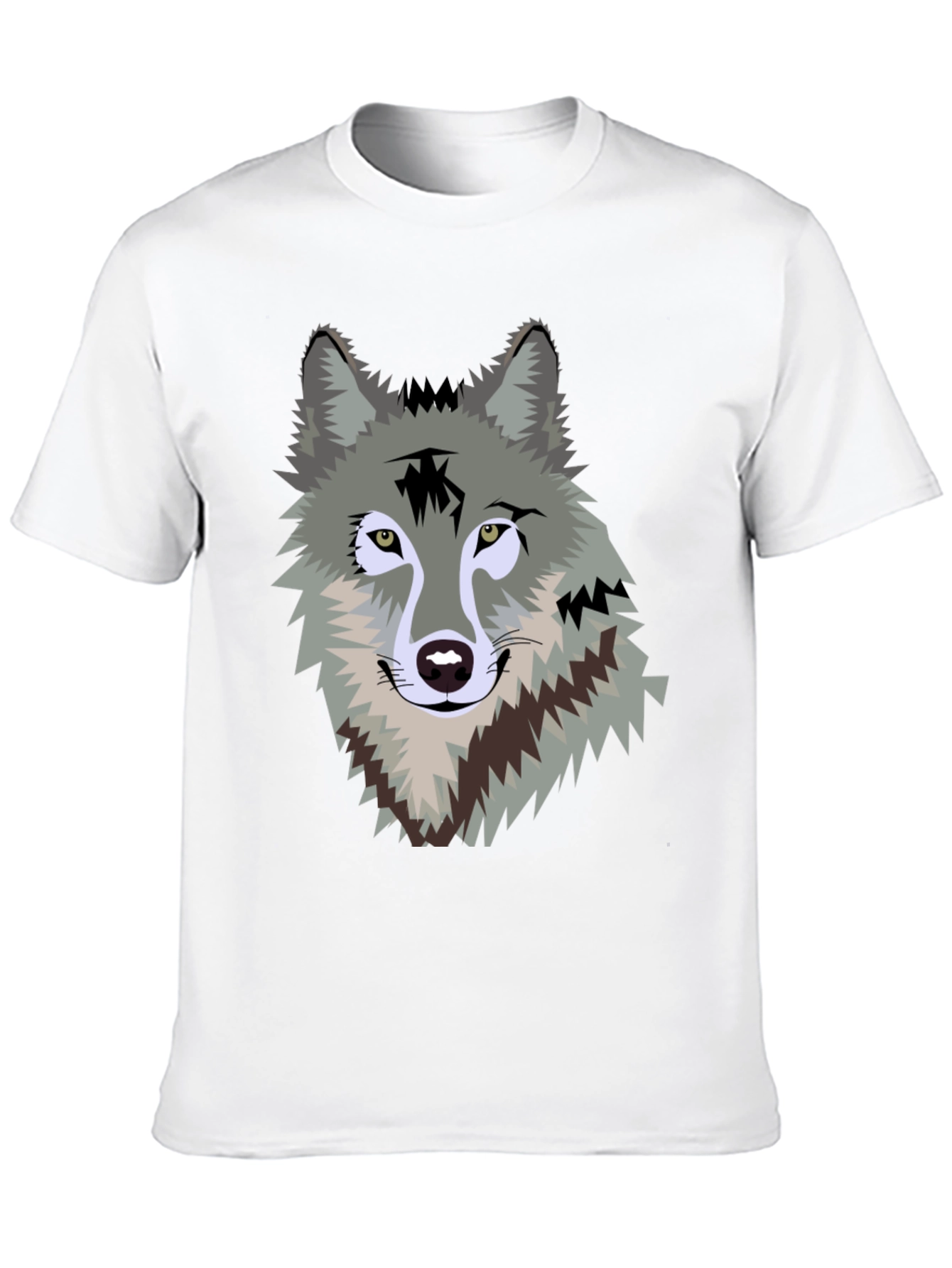 Wolf Graphic Print Crew Neck T-Shirt