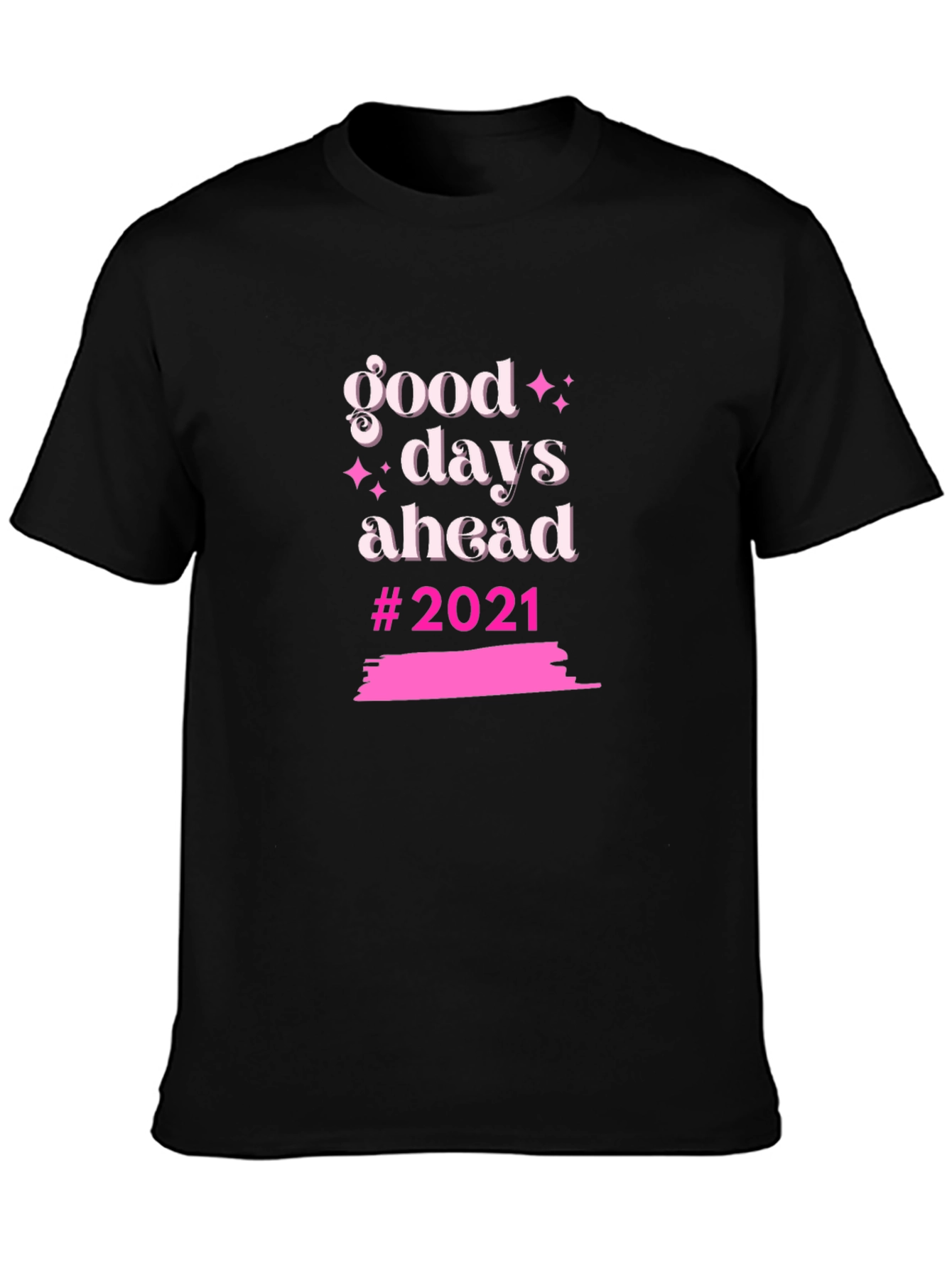 Good Days Ahead Black Graphic Tee