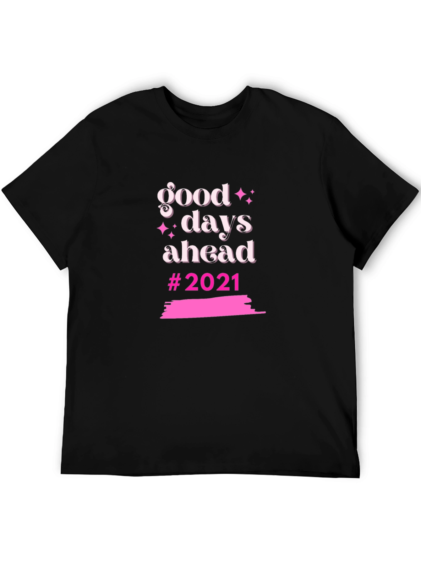Good Days Ahead Black Graphic Tee