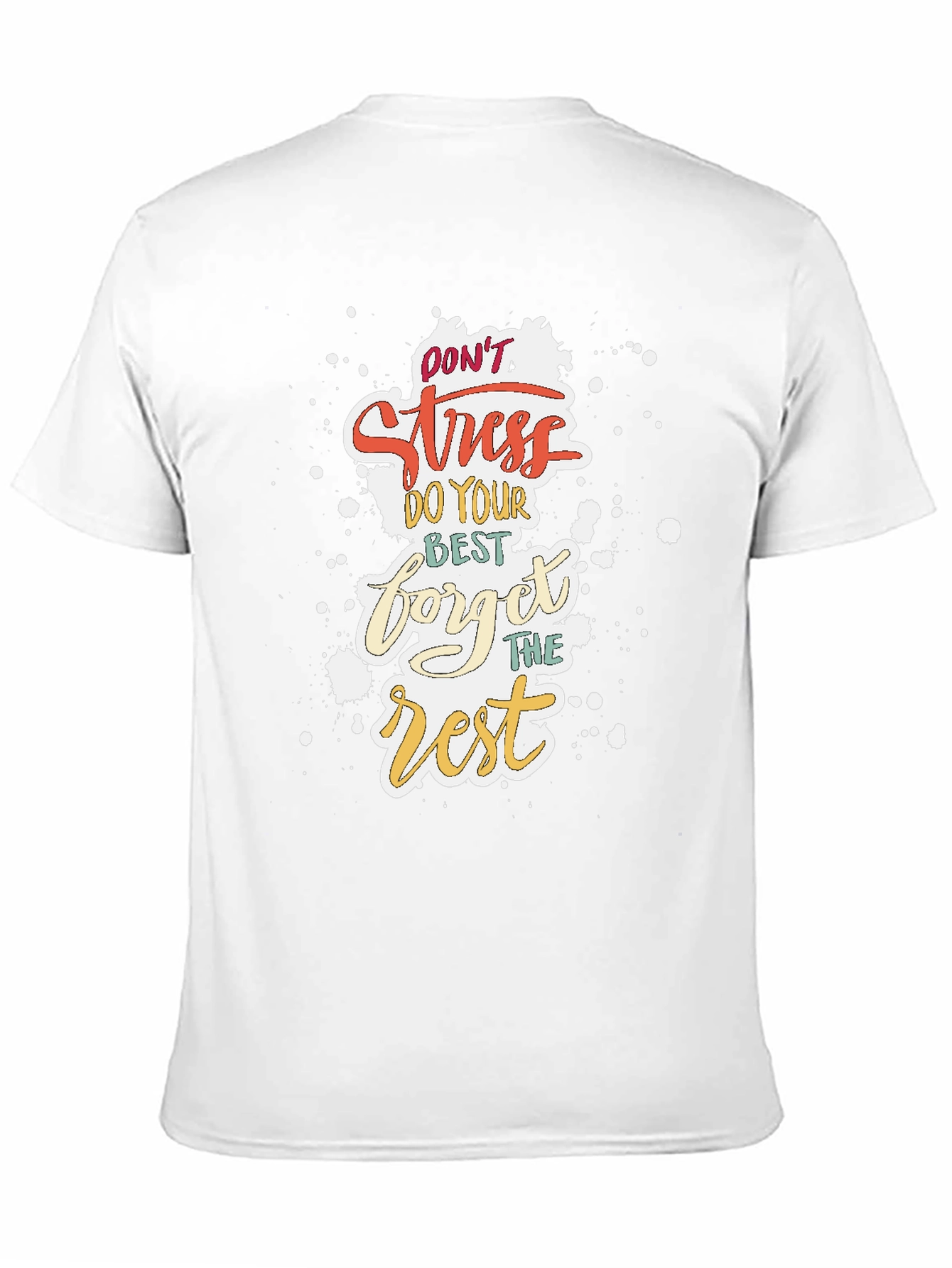 Dont Stress Graphic Tee - Black Casual T-Shirt