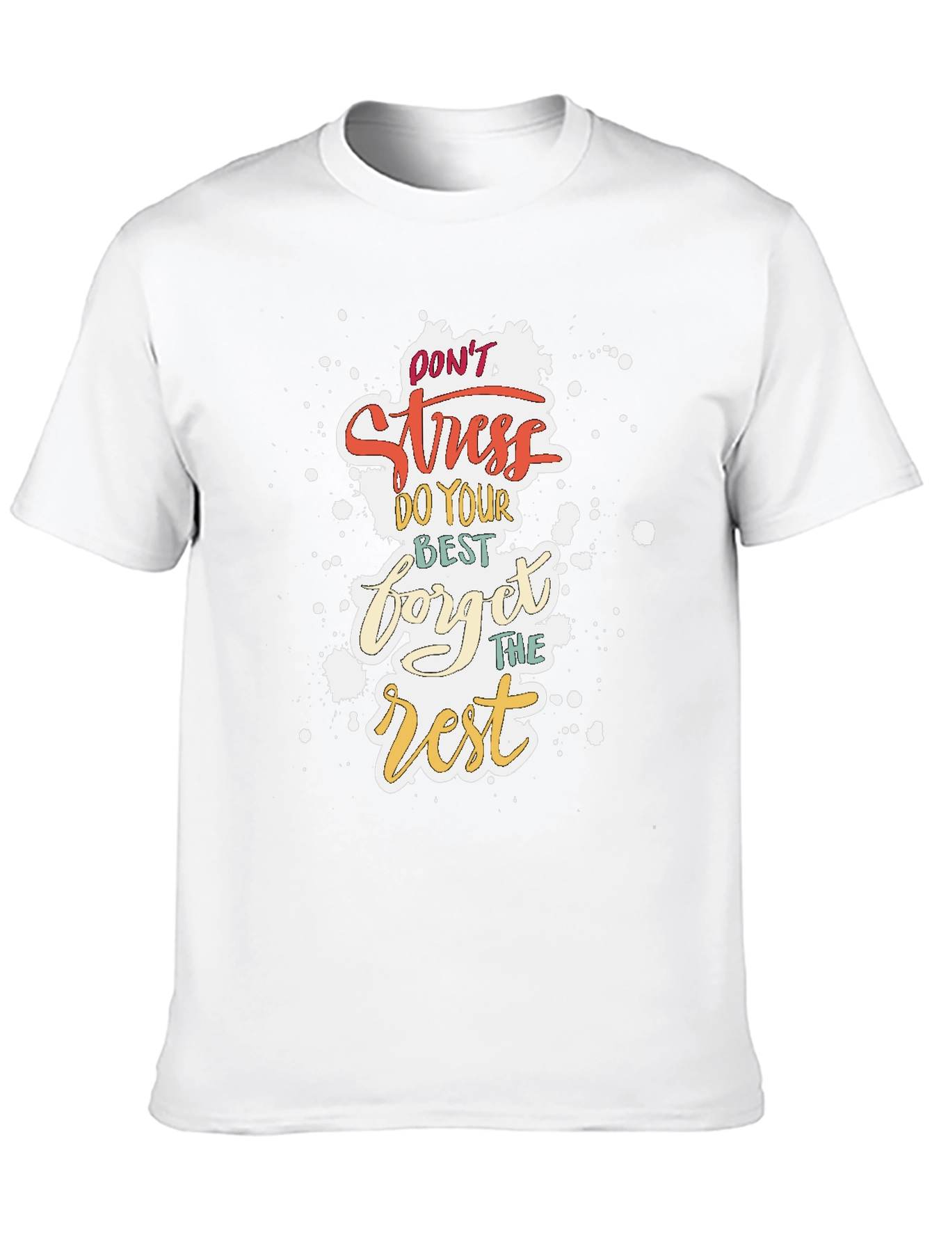 Dont Stress Graphic Tee - Black Casual T-Shirt