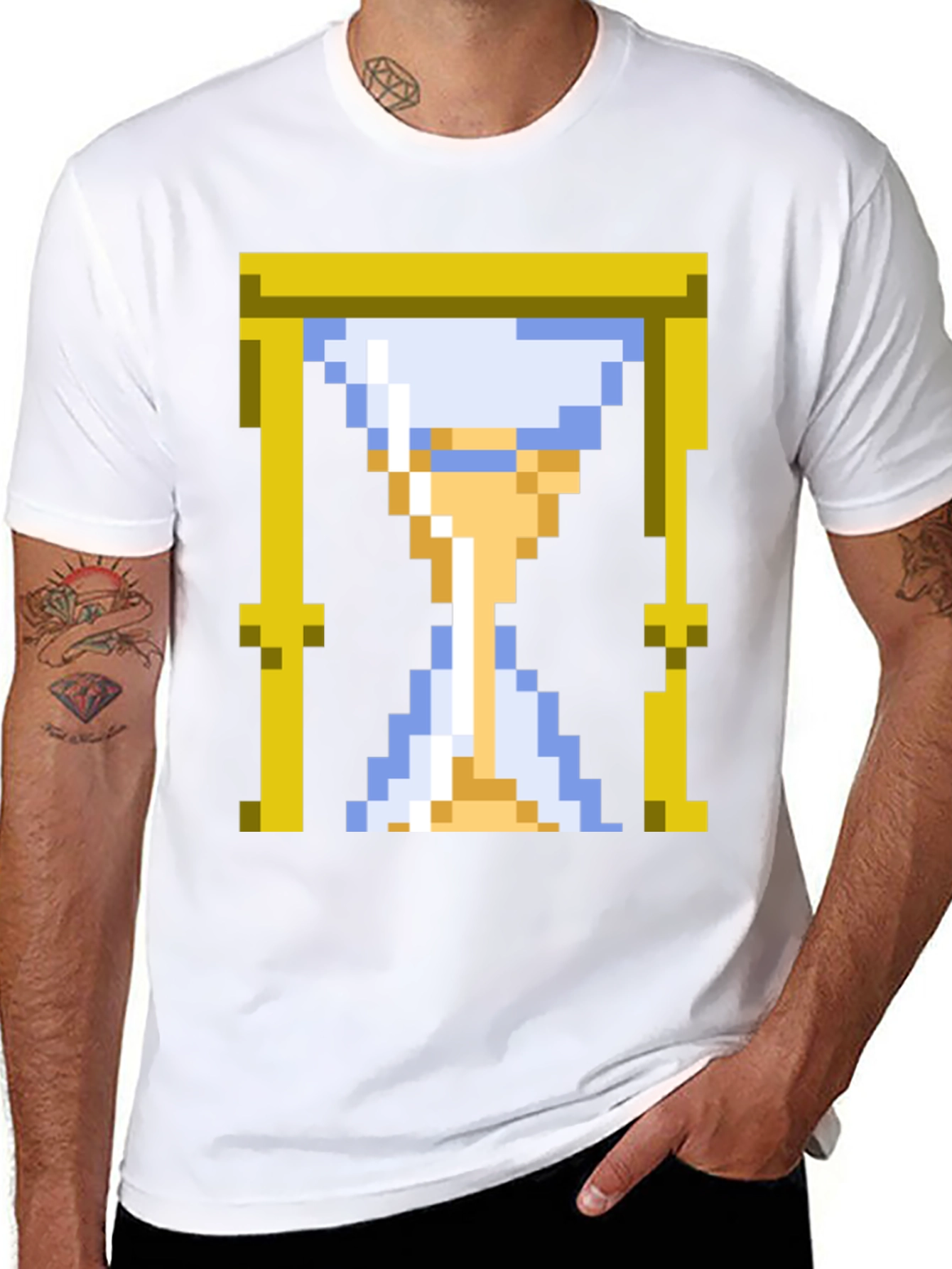 Pixel Art Hourglass T-Shirt - Gamer Style