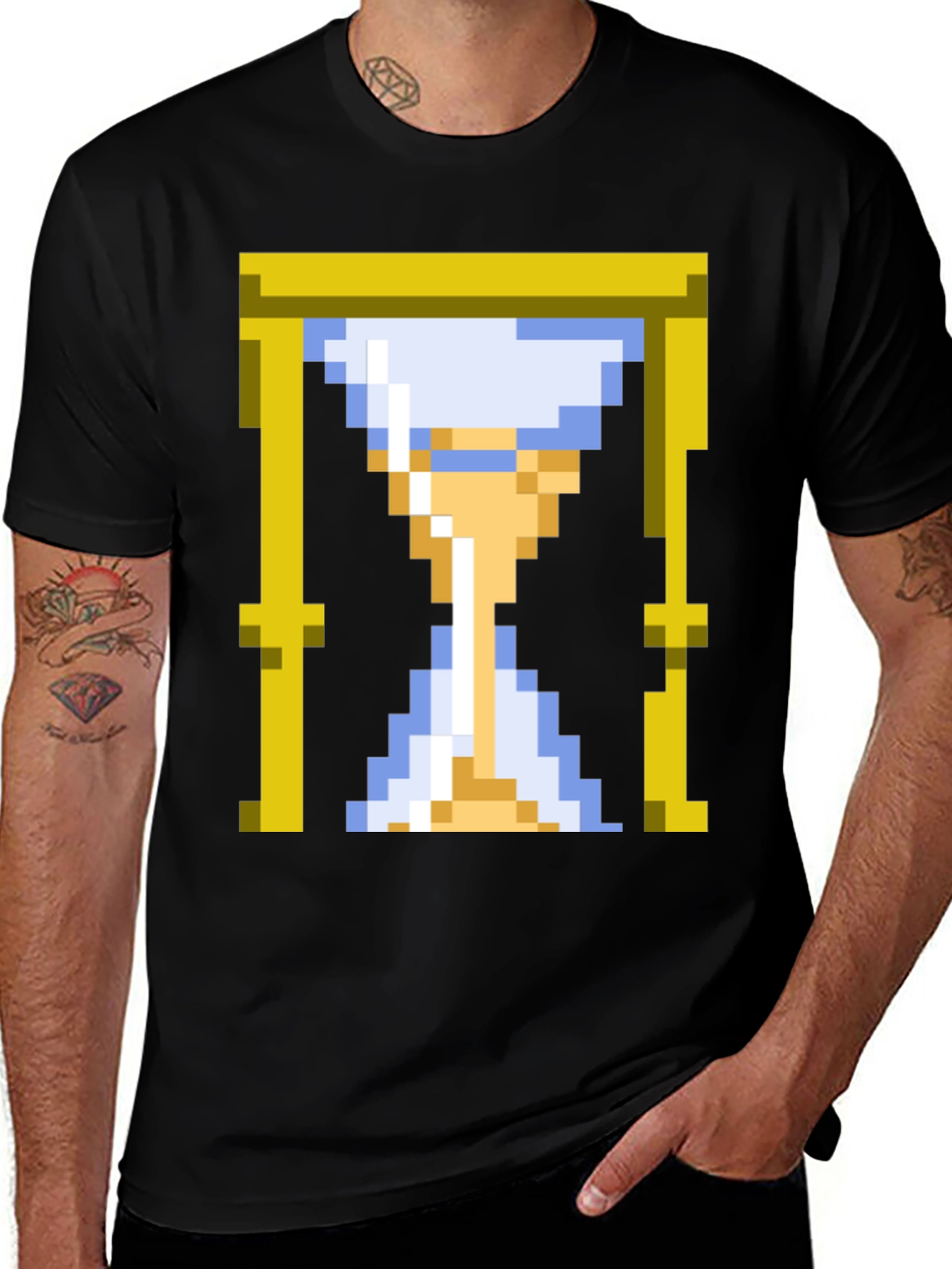 Pixel Art Hourglass T-Shirt - Gamer Style