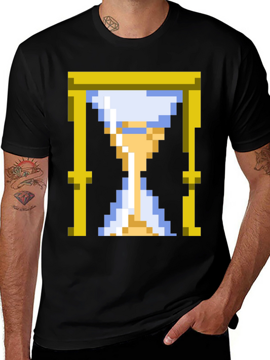 Pixel Art Hourglass T-Shirt - Gamer Style
