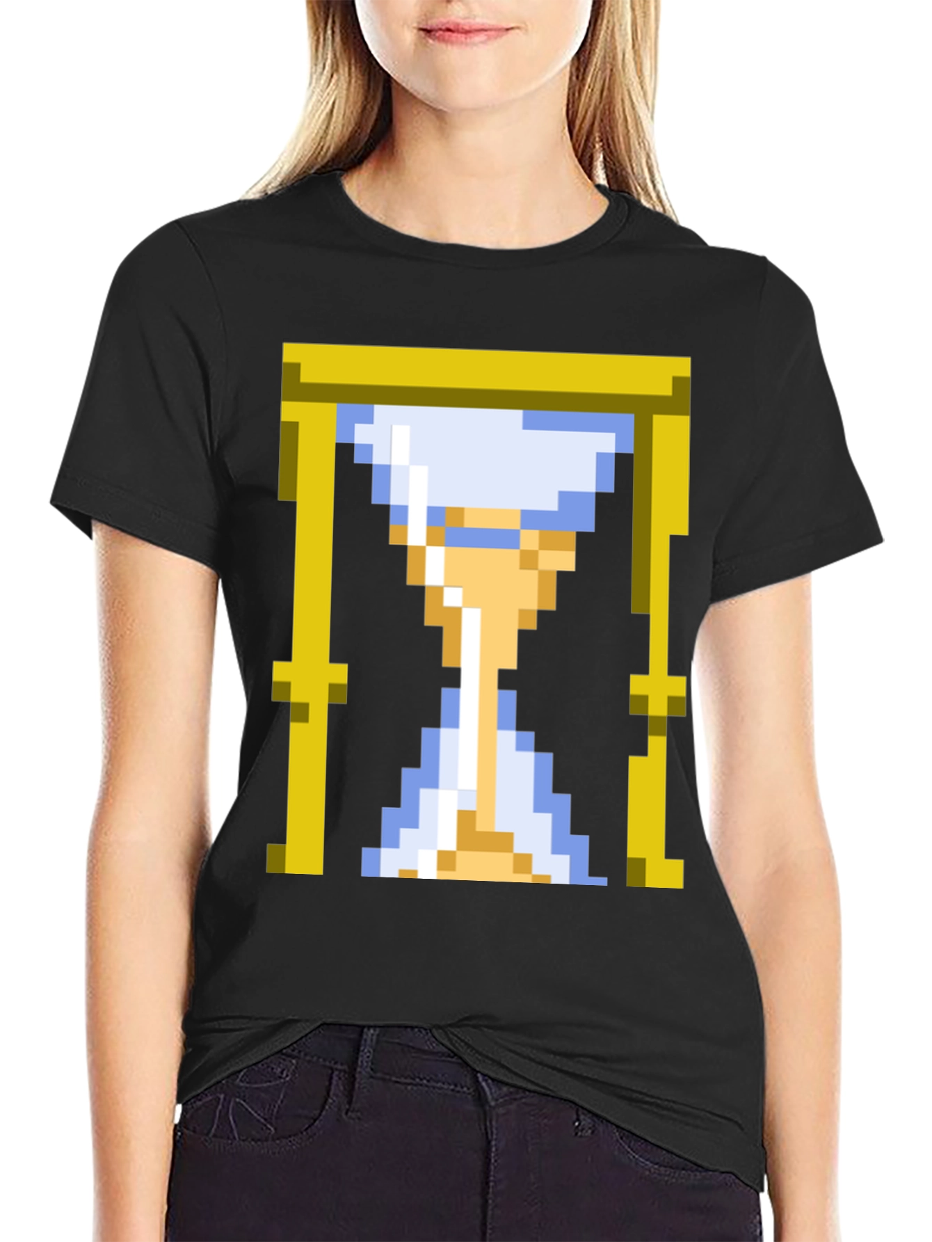 Pixel Art Hourglass T-Shirt - Gamer Style