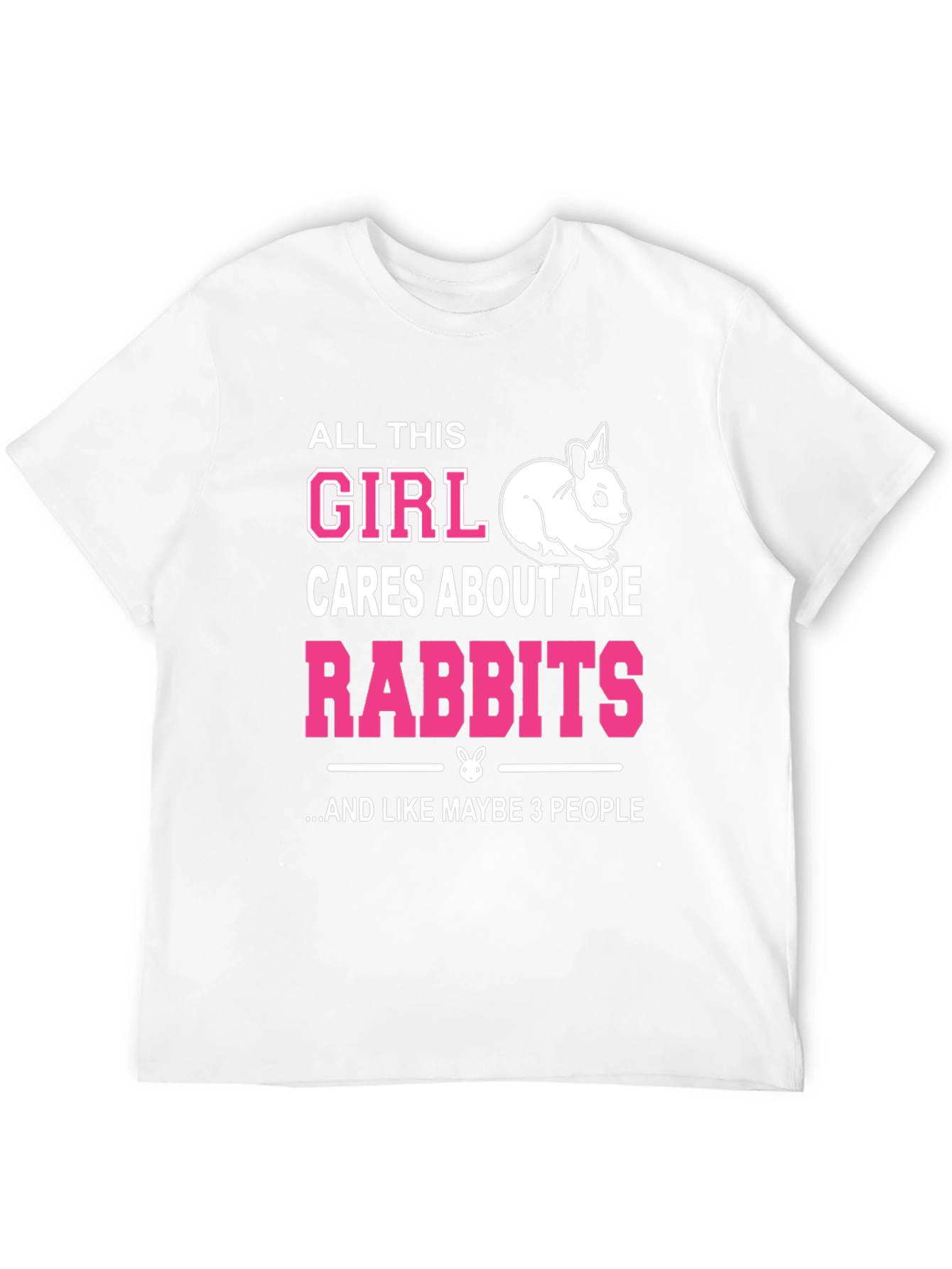 Girl Loves Rabbits Graphic Tee