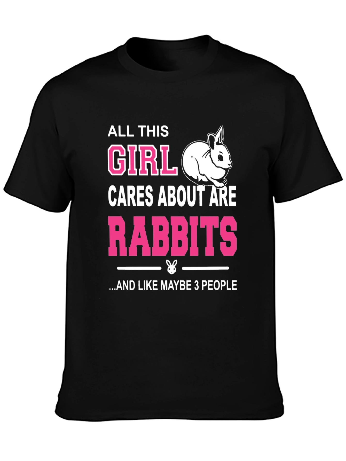 Girl Loves Rabbits Graphic Tee