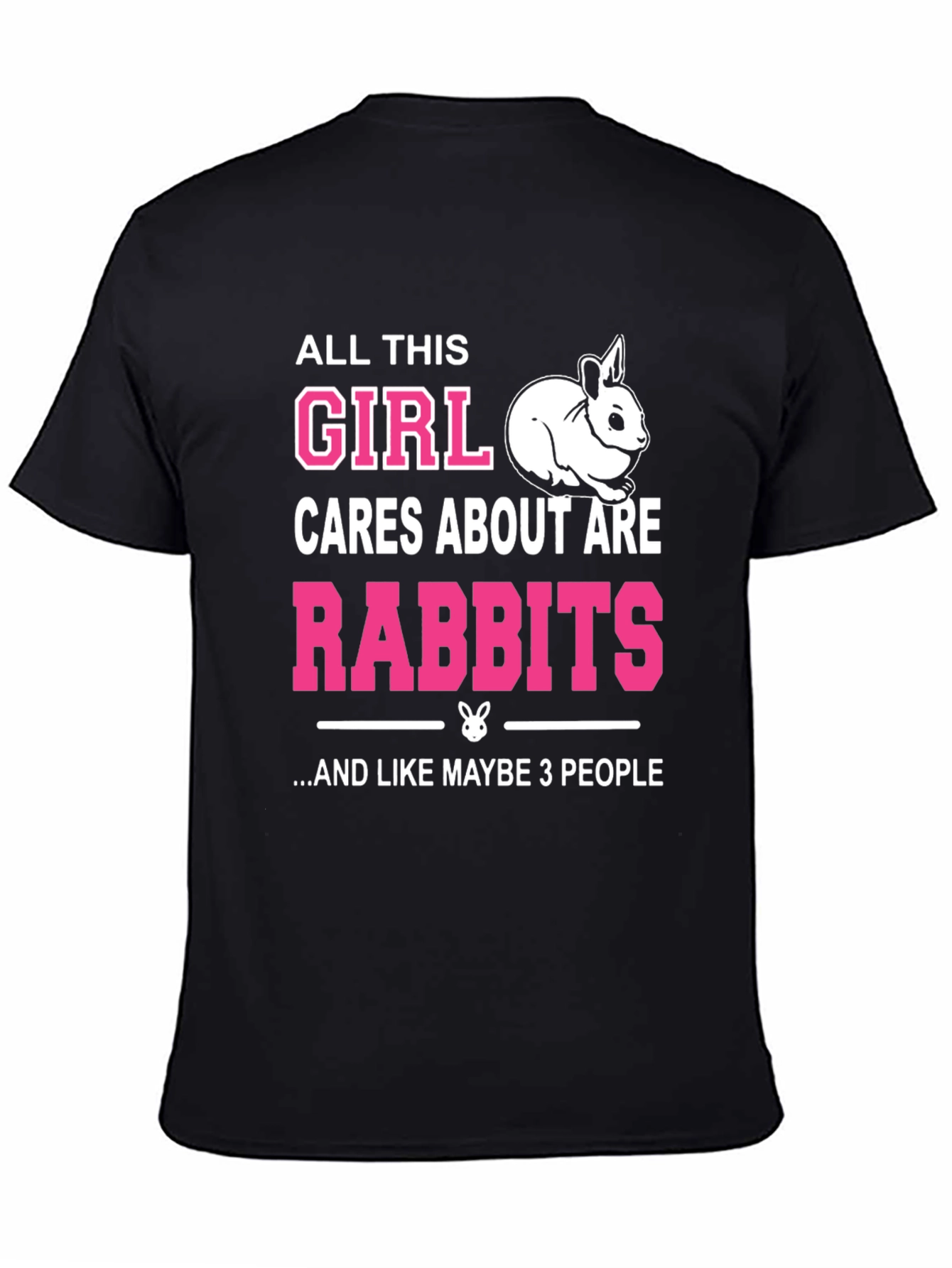 Girl Loves Rabbits Graphic Tee