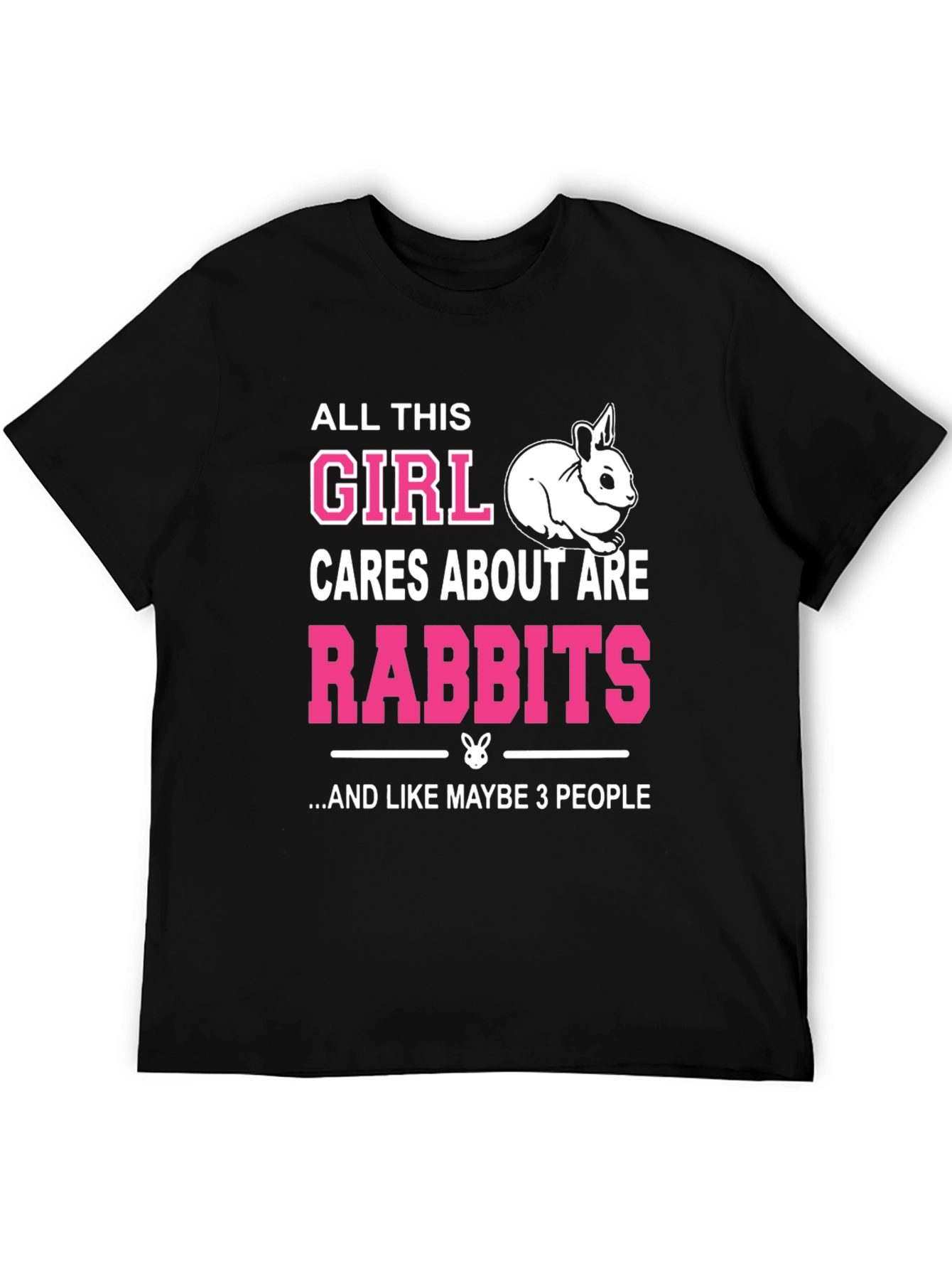 Girl Loves Rabbits Graphic Tee