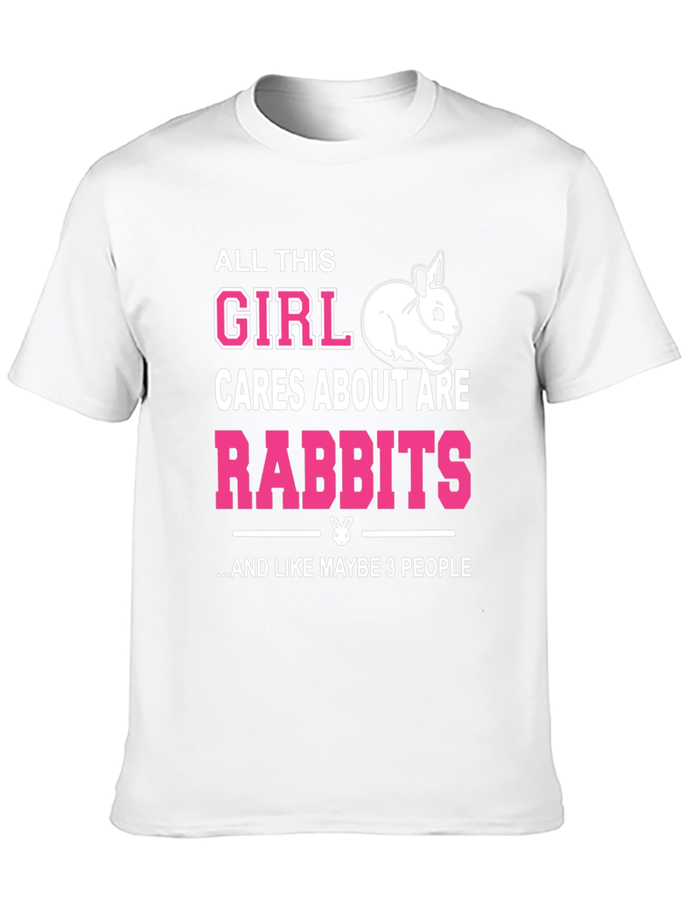 Girl Loves Rabbits Graphic Tee