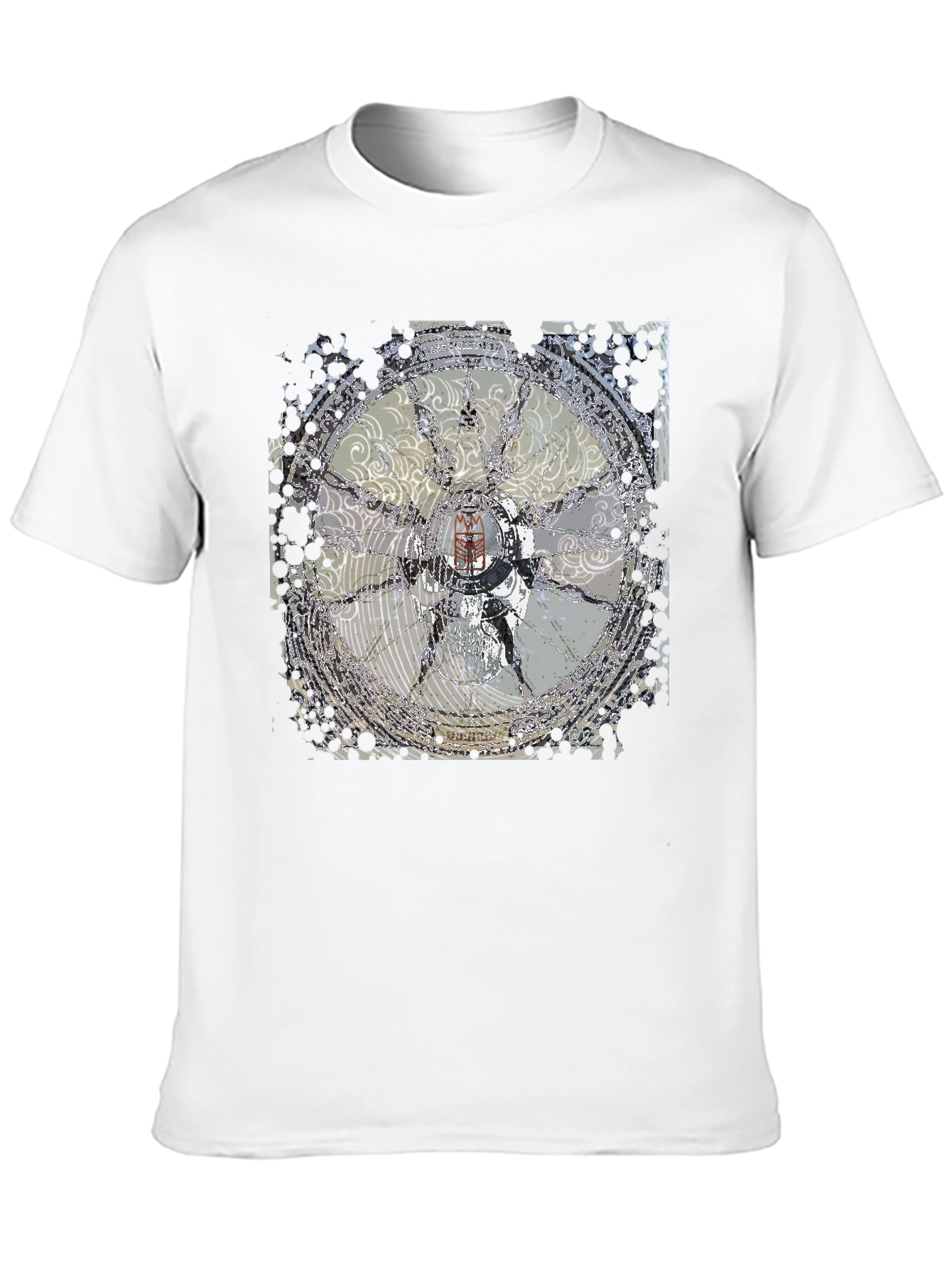 Abstract Circle Graphic Black T-Shirt