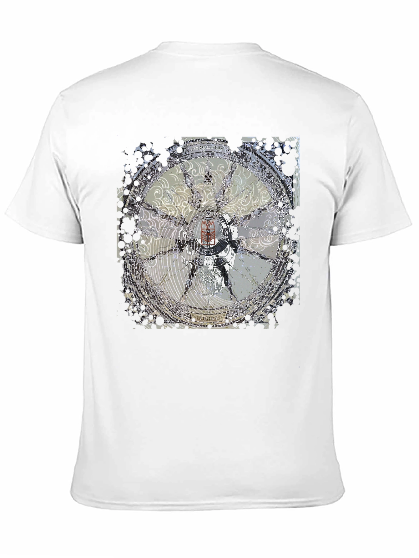 Abstract Circle Graphic Black T-Shirt