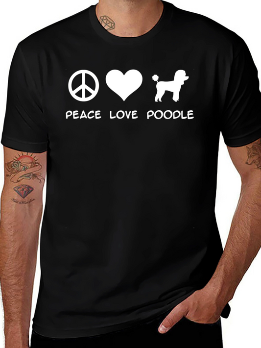 Peace Love Poodle T-Shirt - Unisex