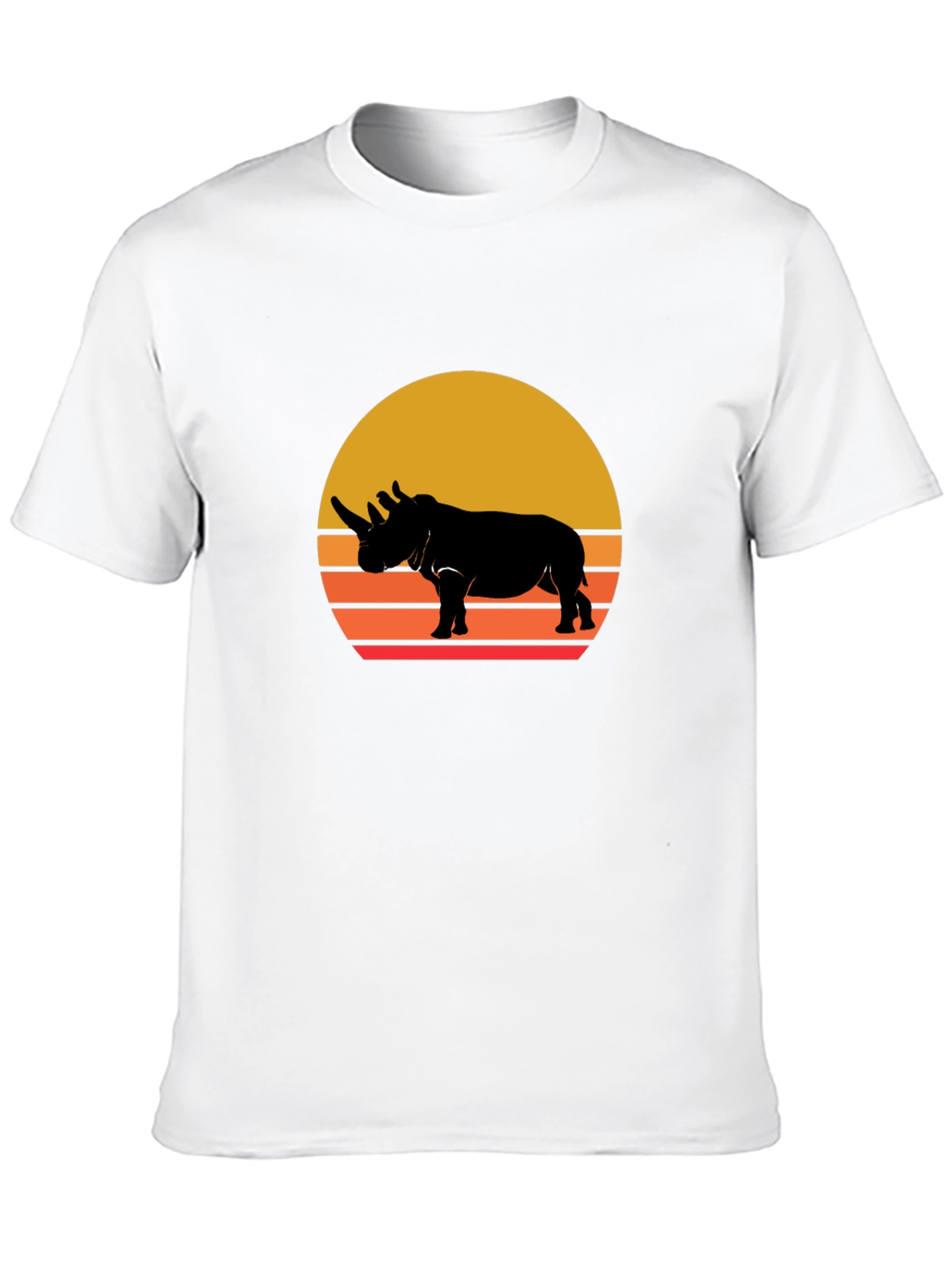 Retro Rhino Sunset T-Shirt