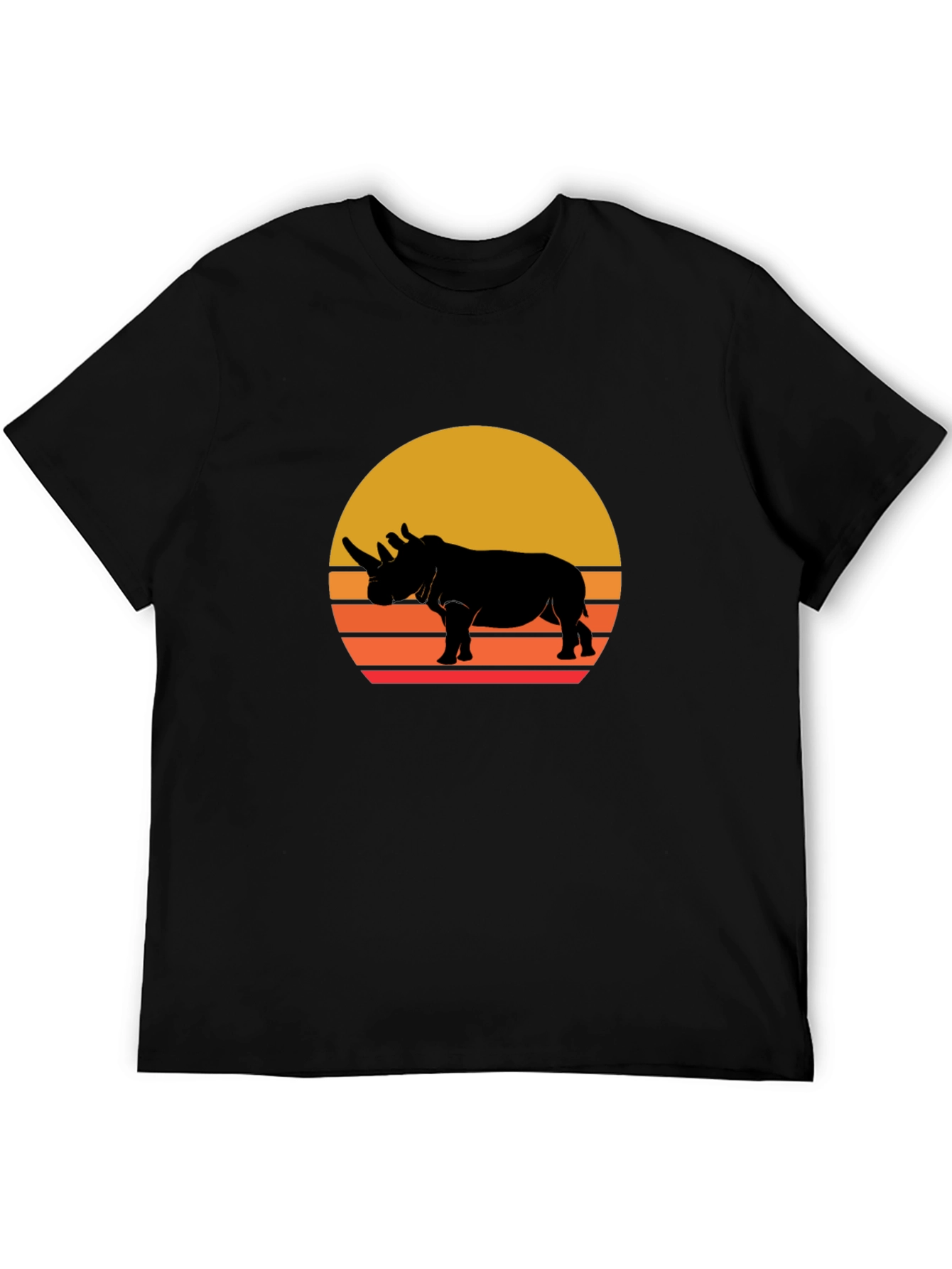 Retro Rhino Sunset T-Shirt