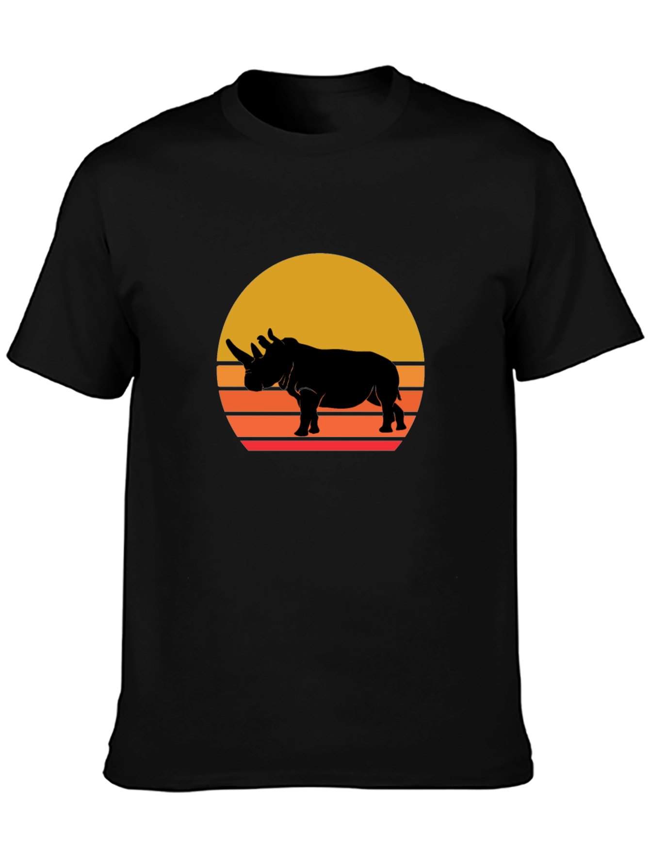 Retro Rhino Sunset T-Shirt