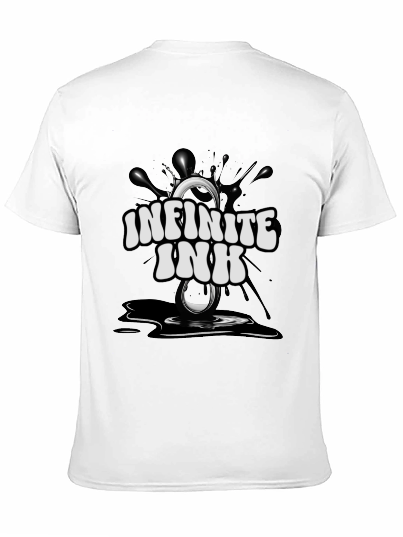 Infinite Ink Graphic Tee - Black Cotton Shirt