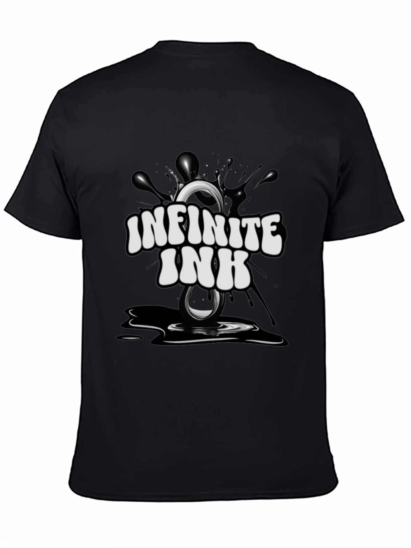 Infinite Ink Graphic Tee - Black Cotton Shirt