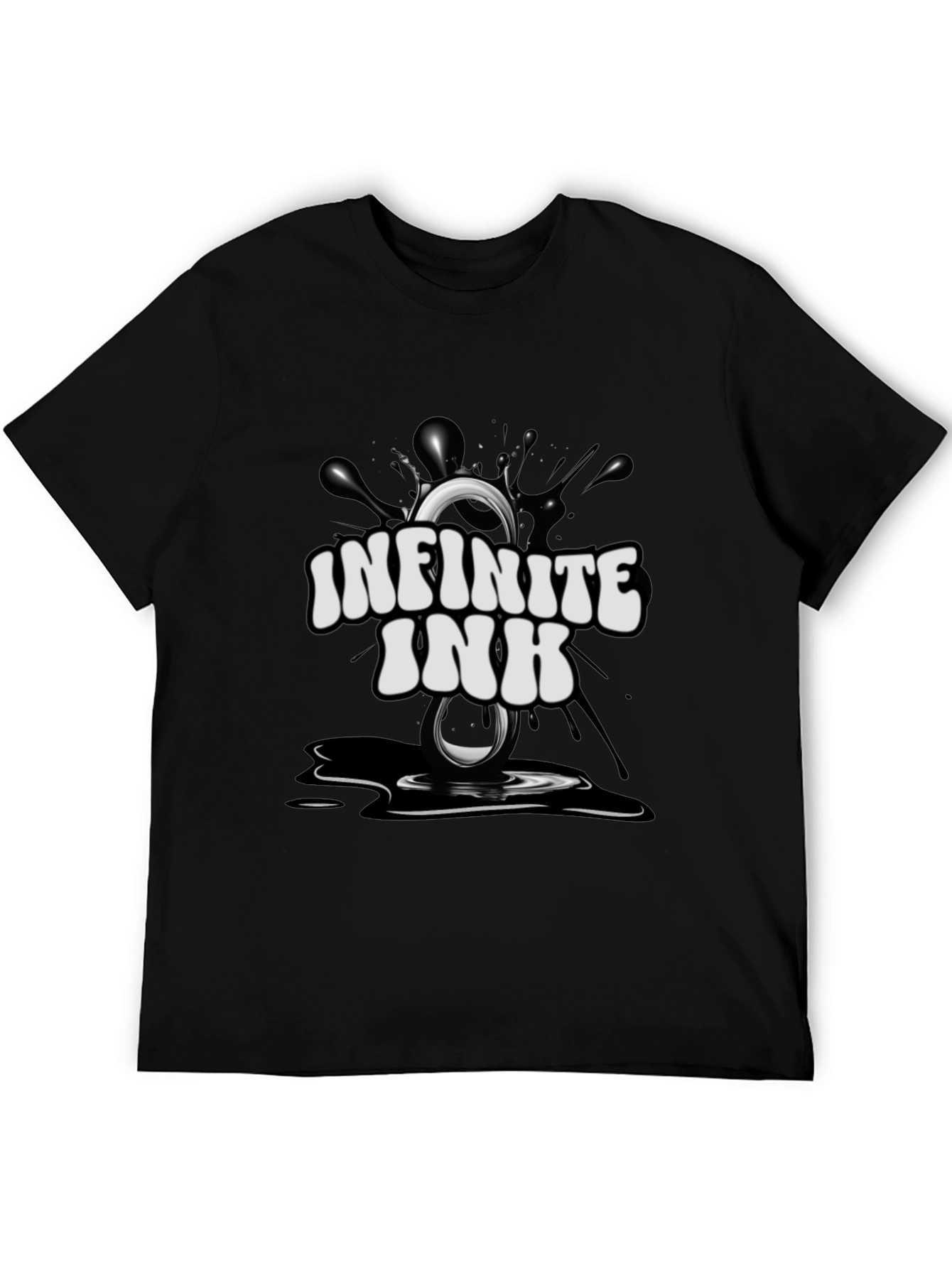 Infinite Ink Graphic Tee - Black Cotton Shirt