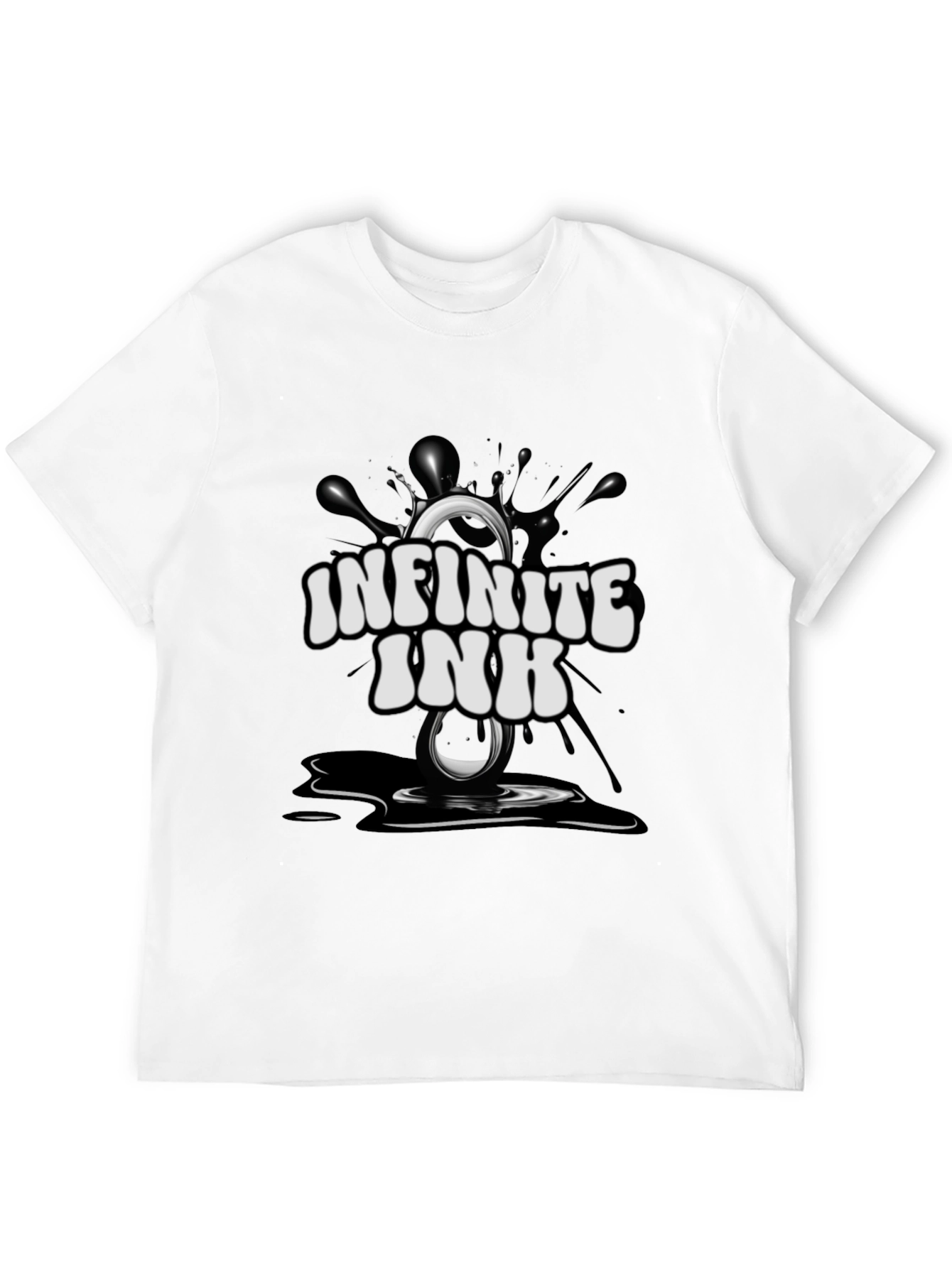 Infinite Ink Graphic Tee - Black Cotton Shirt