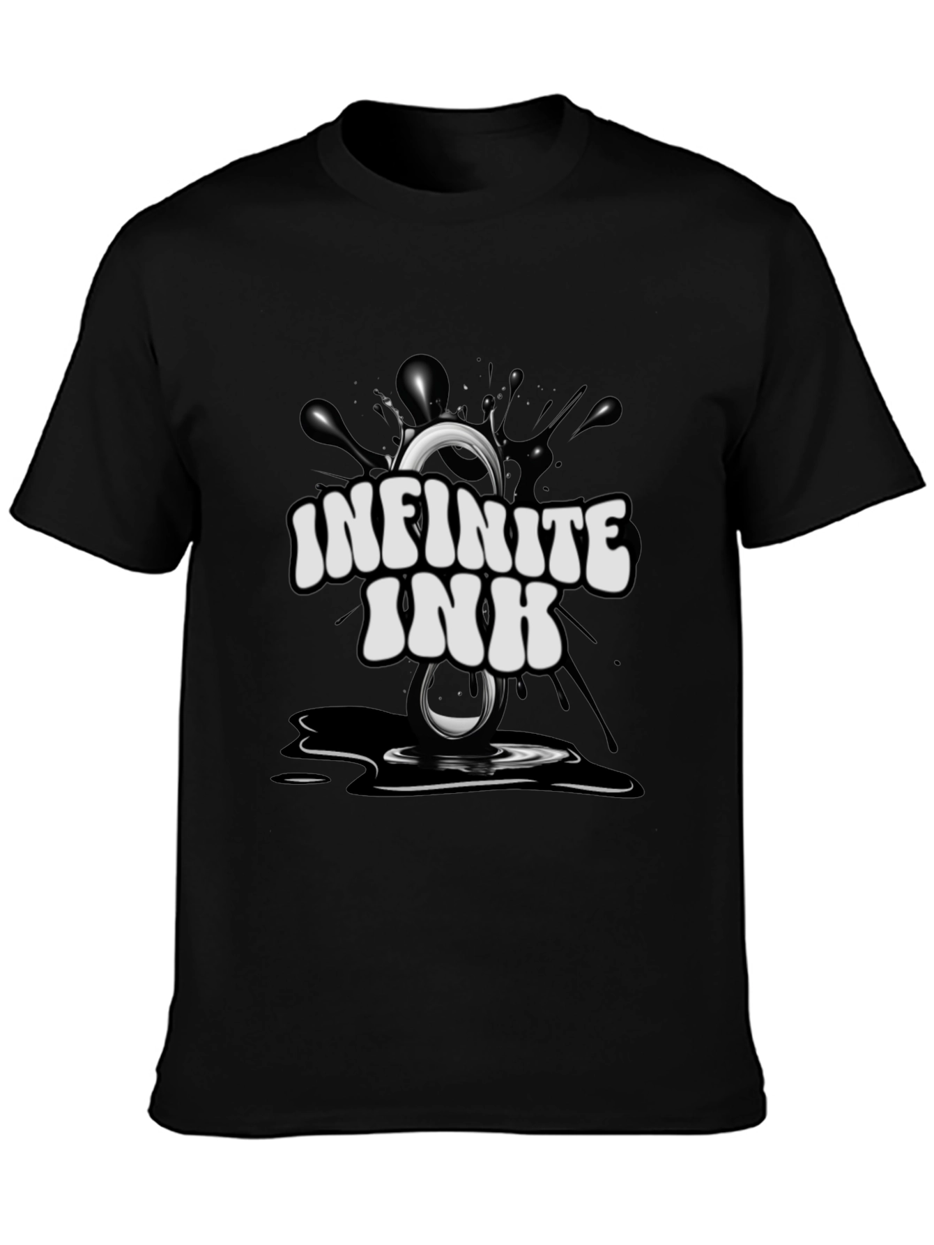 Infinite Ink Graphic Tee - Black Cotton Shirt