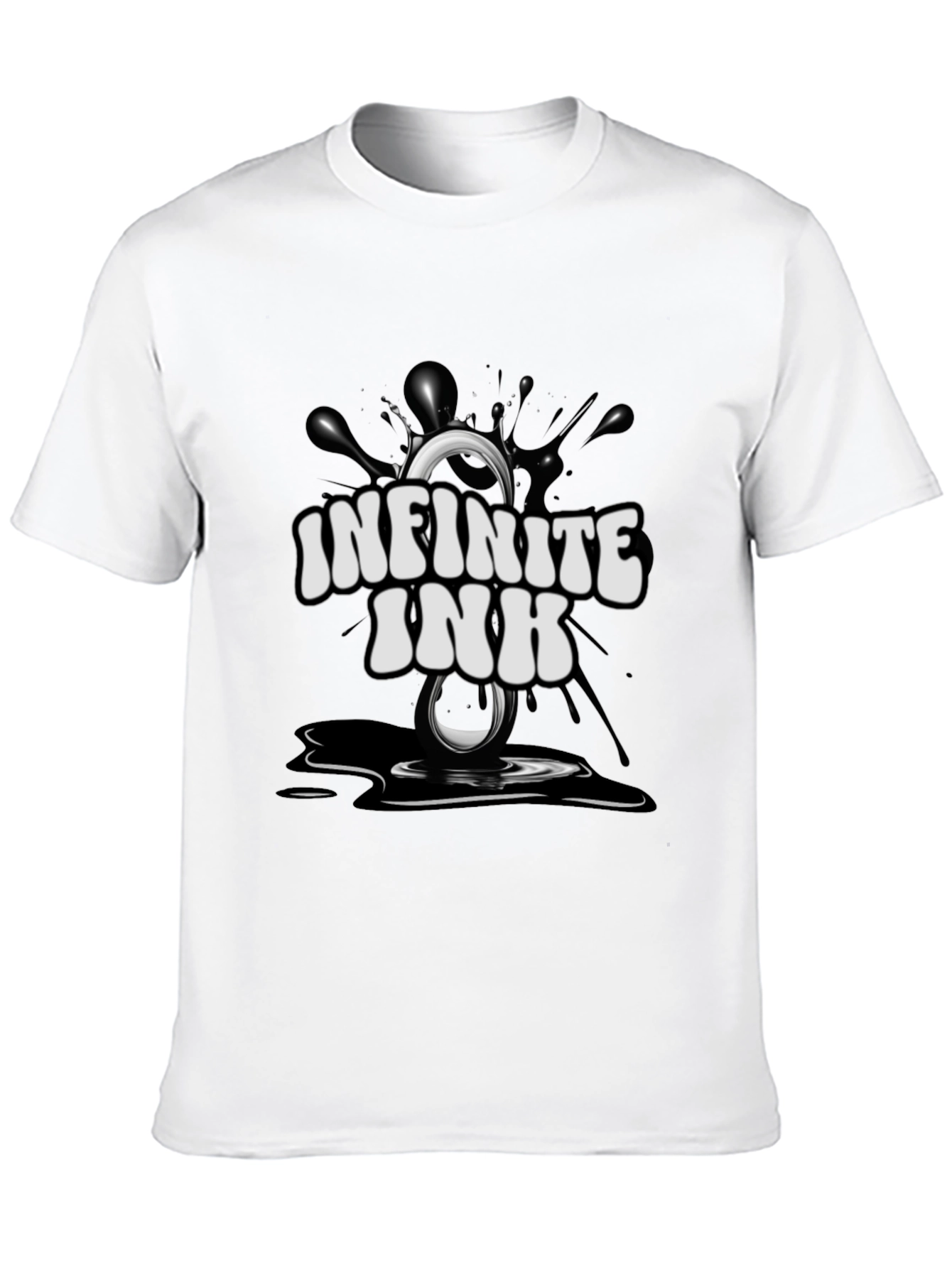 Infinite Ink Graphic Tee - Black Cotton Shirt