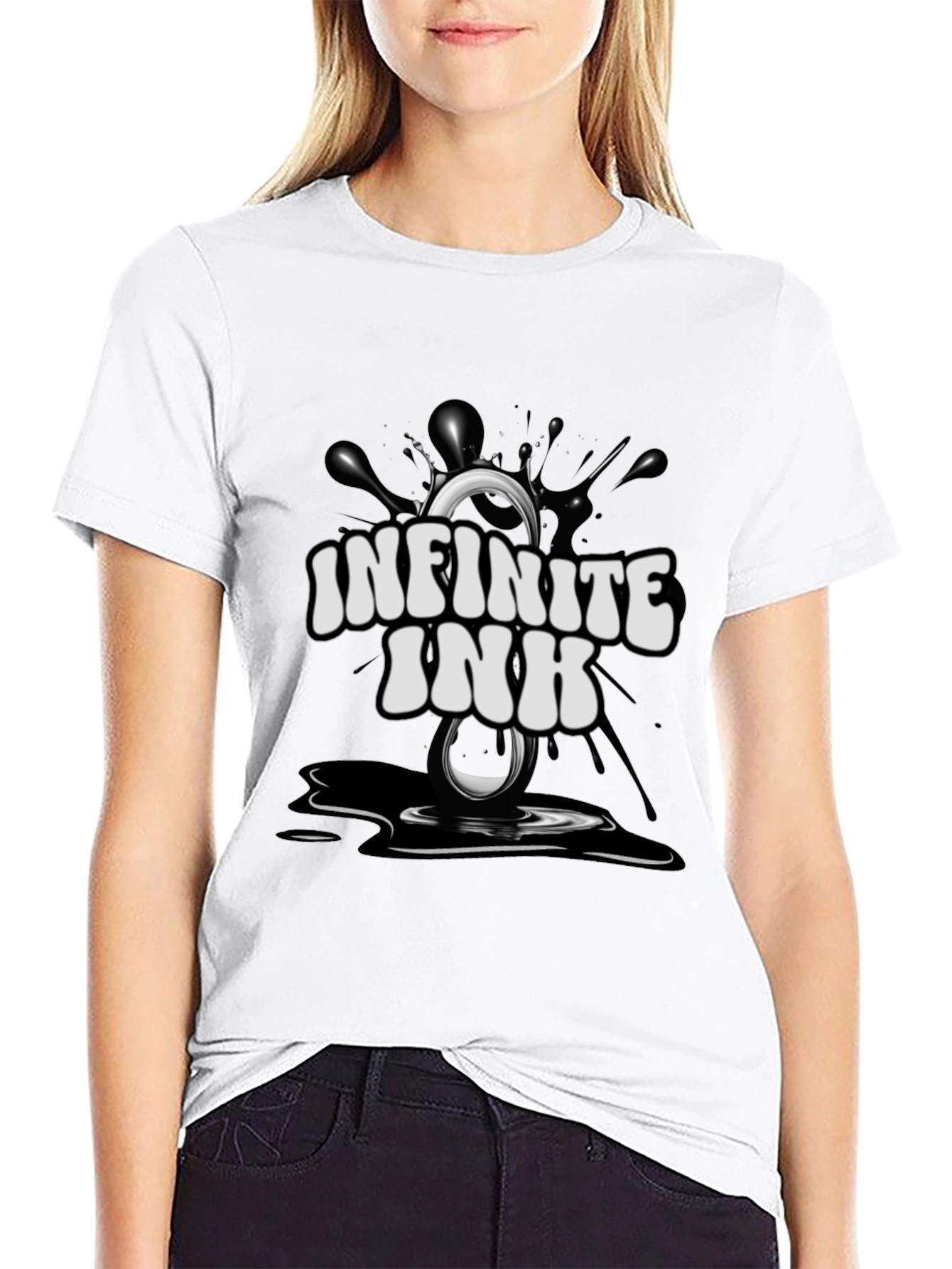 Infinite Ink Graphic Tee - Black Cotton Shirt