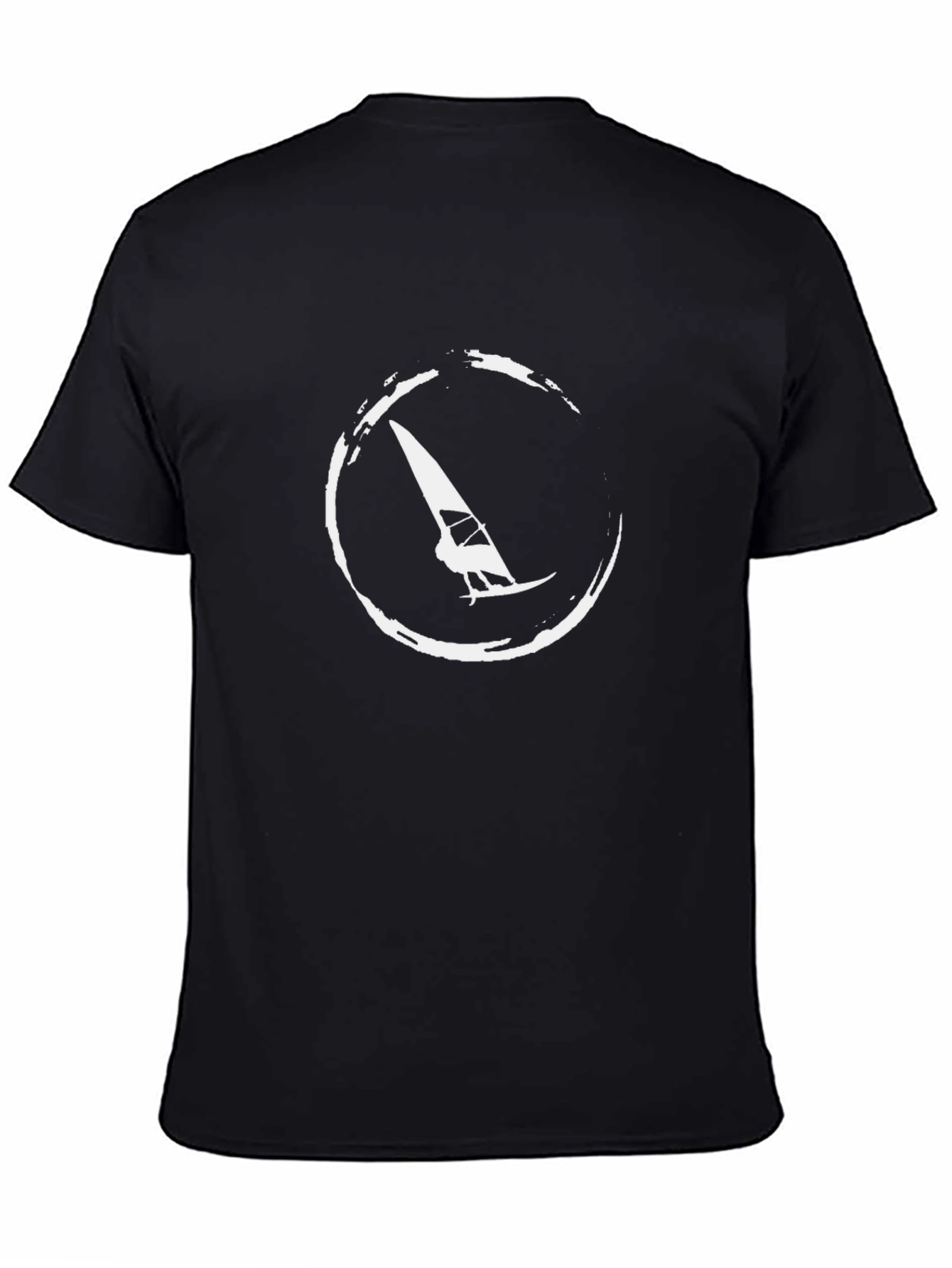 Windsurfer Graphic Tee - Stylish Black T-Shirt