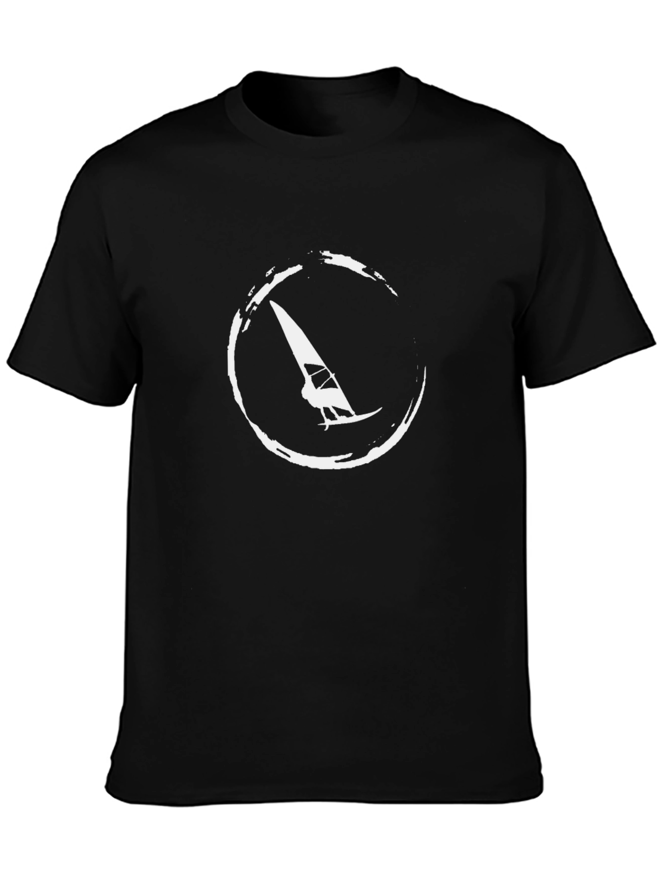 Windsurfer Graphic Tee - Stylish Black T-Shirt