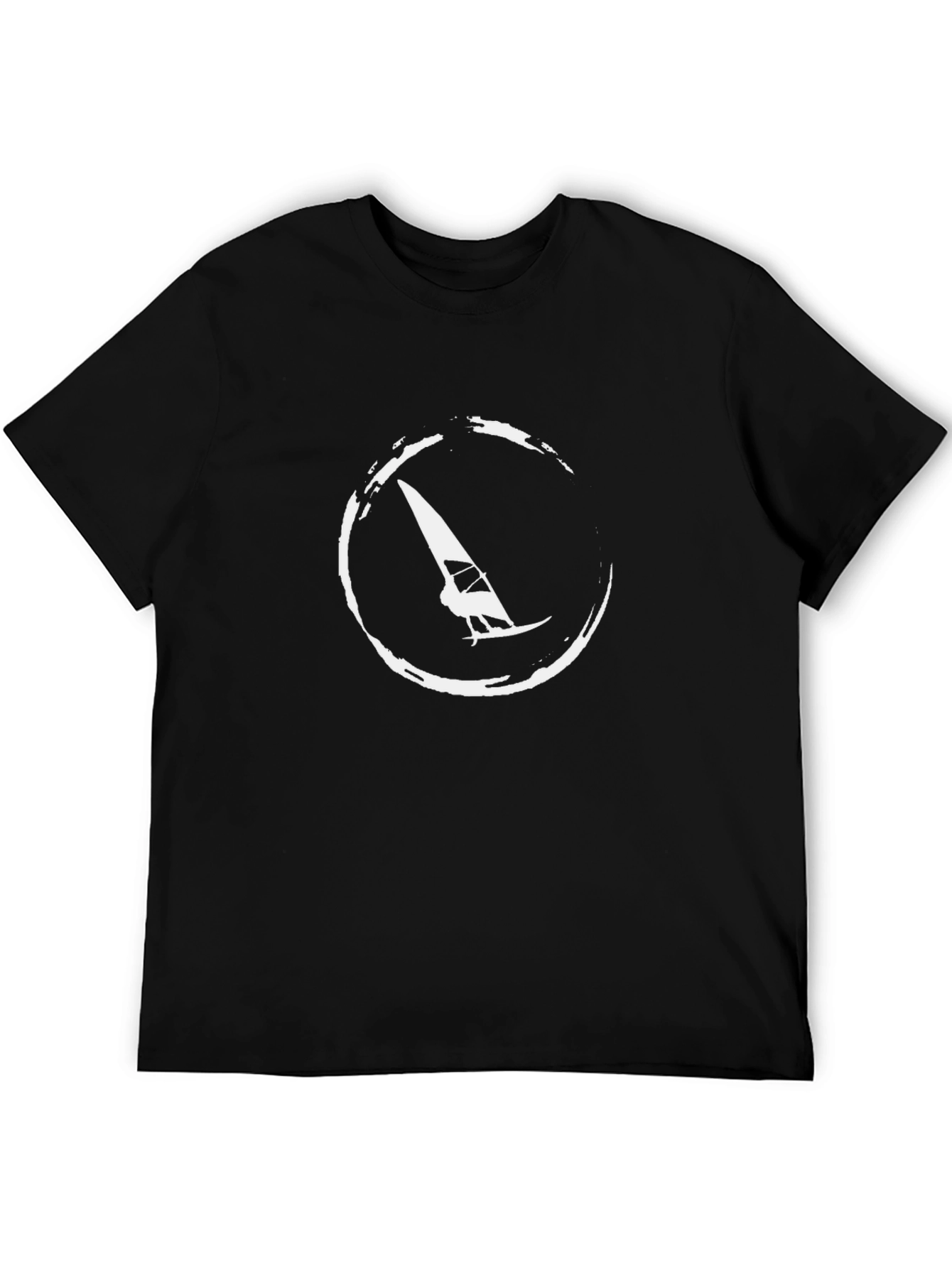Windsurfer Graphic Tee - Stylish Black T-Shirt