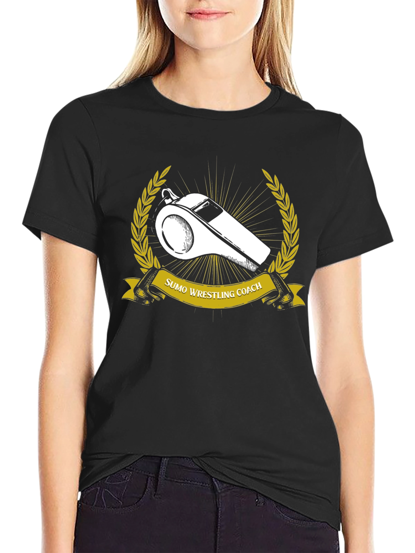 Sumo Wrestling Coach T-Shirt - Black