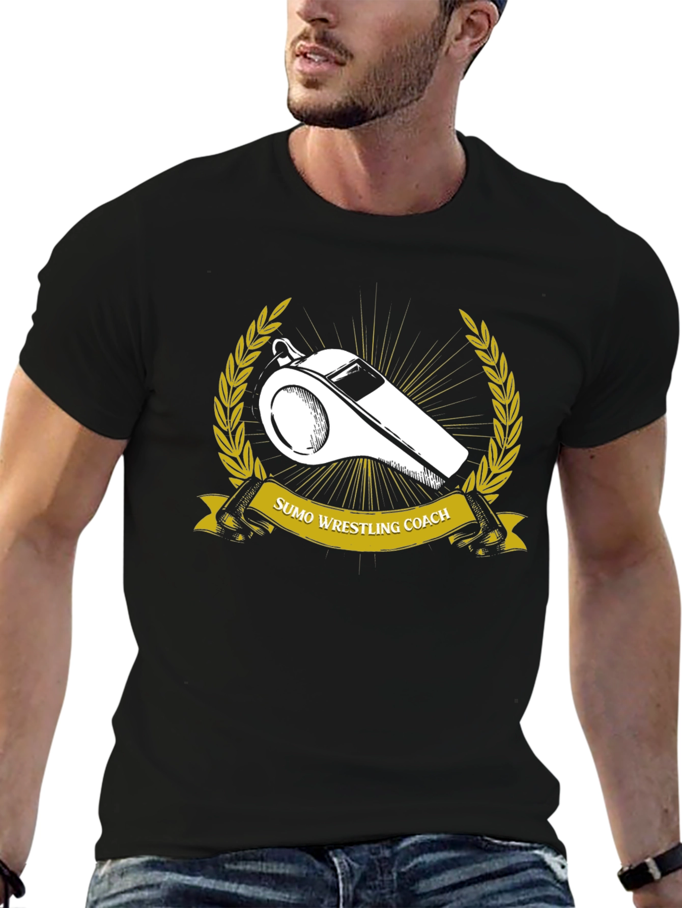 Sumo Wrestling Coach T-Shirt - Black