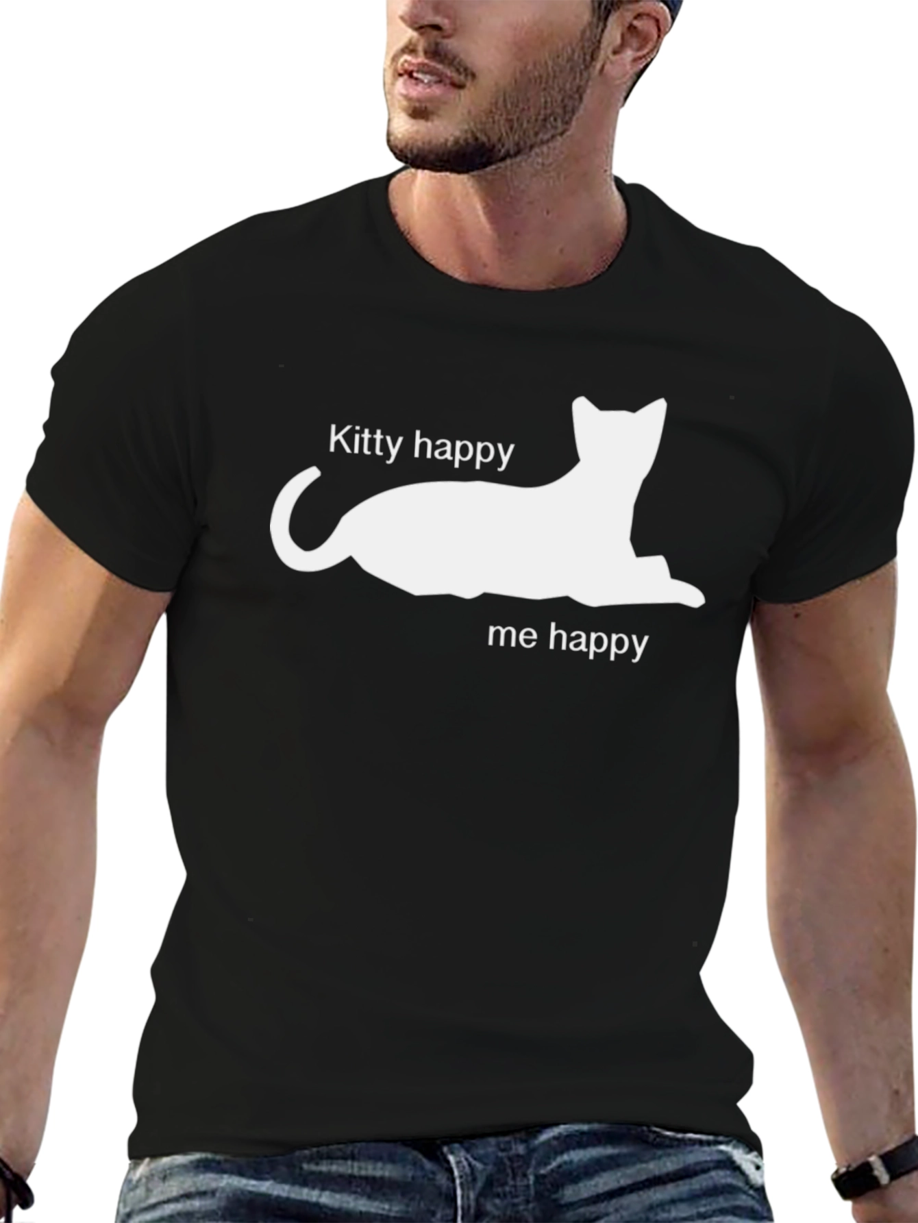 Kitty Happy Me Happy Graphic Tee