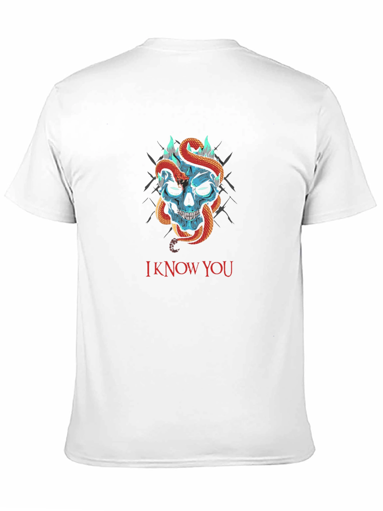 Skull and Snake Graphic Tee - I Know You