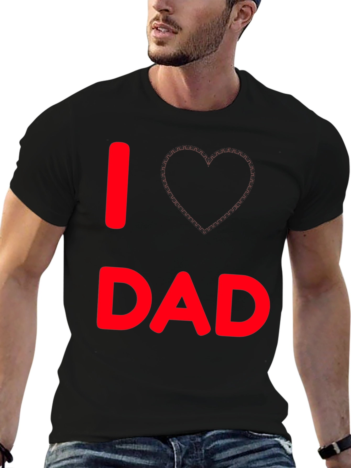 I Love Dad Black T-Shirt