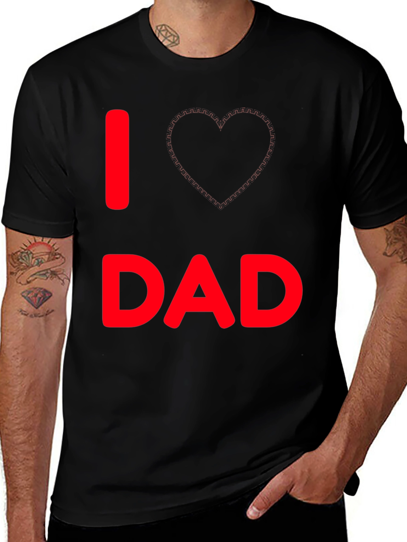 I Love Dad Black T-Shirt