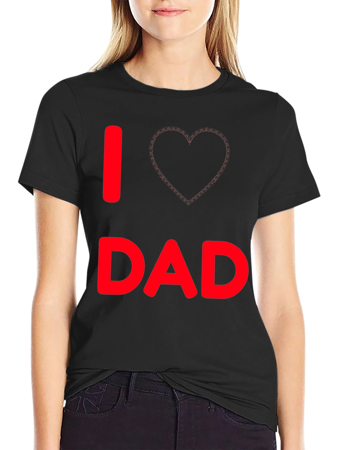 I Love Dad Black T-Shirt