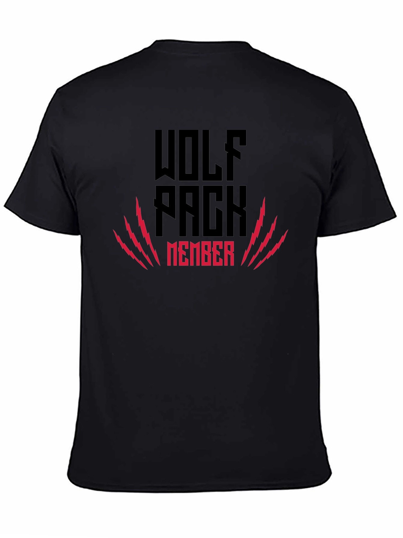 Wolf Pack Member Graphic Tee - Black