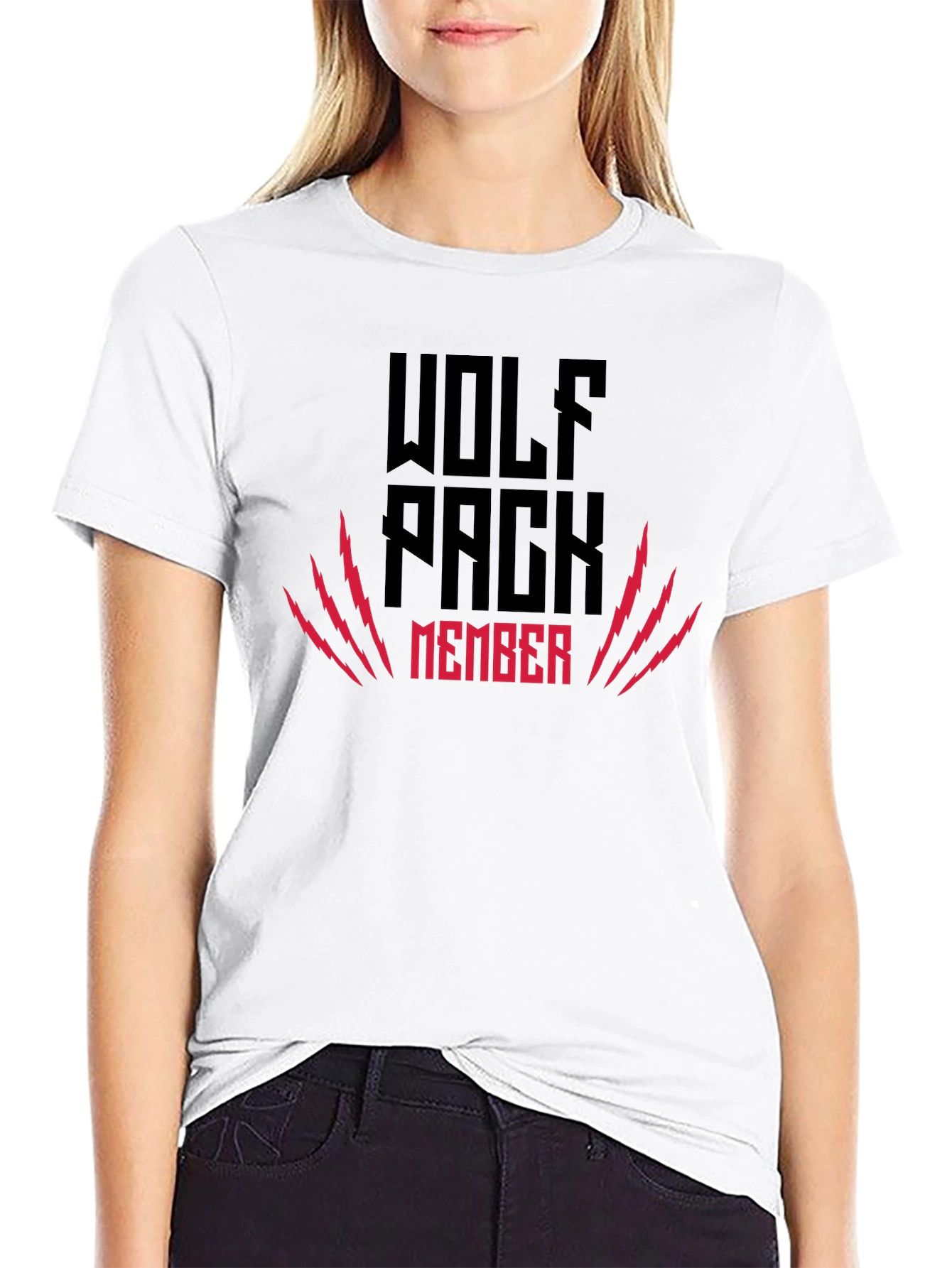 Wolf Pack Member Graphic Tee - Black