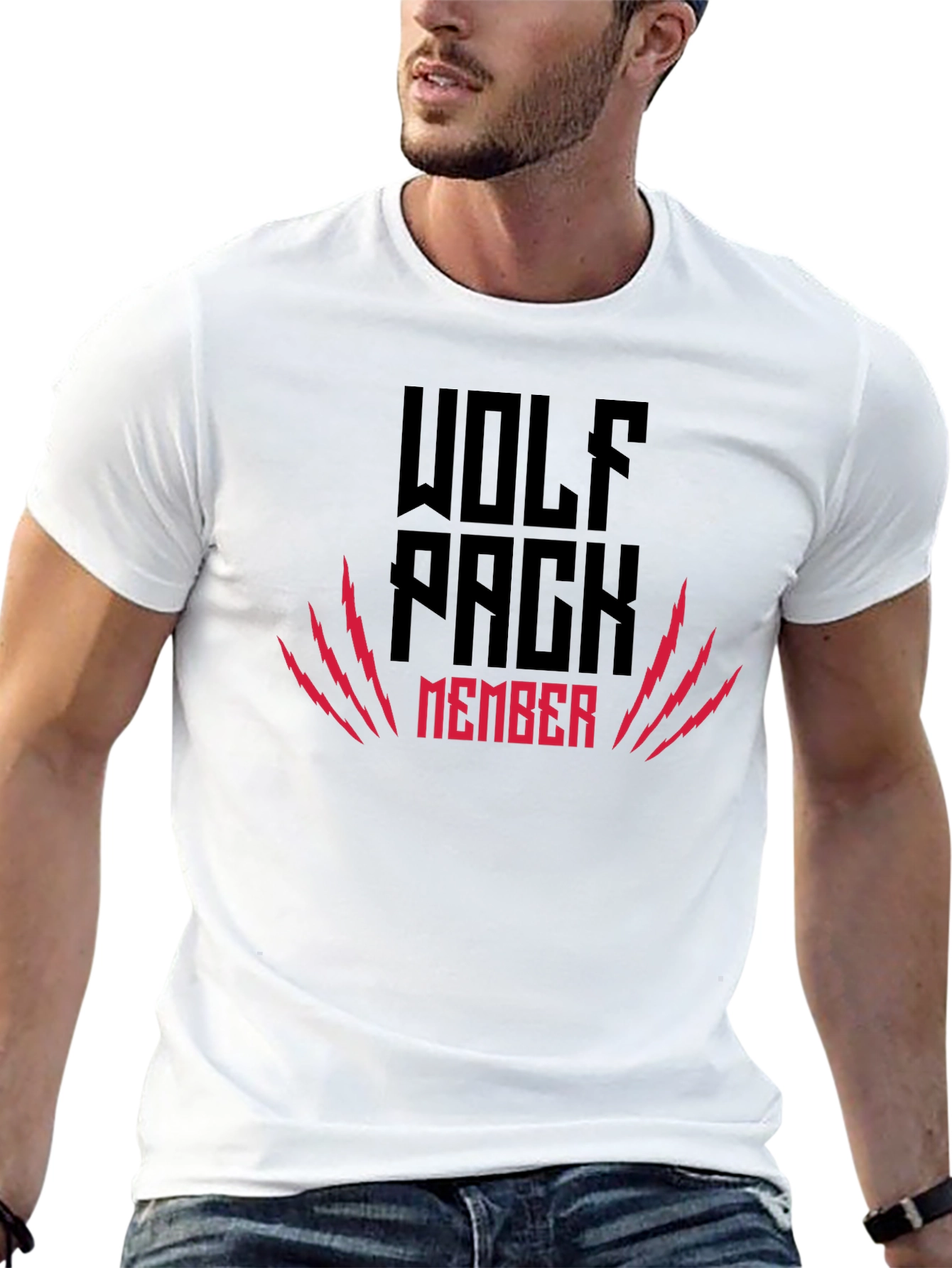 Wolf Pack Member Graphic Tee - Black